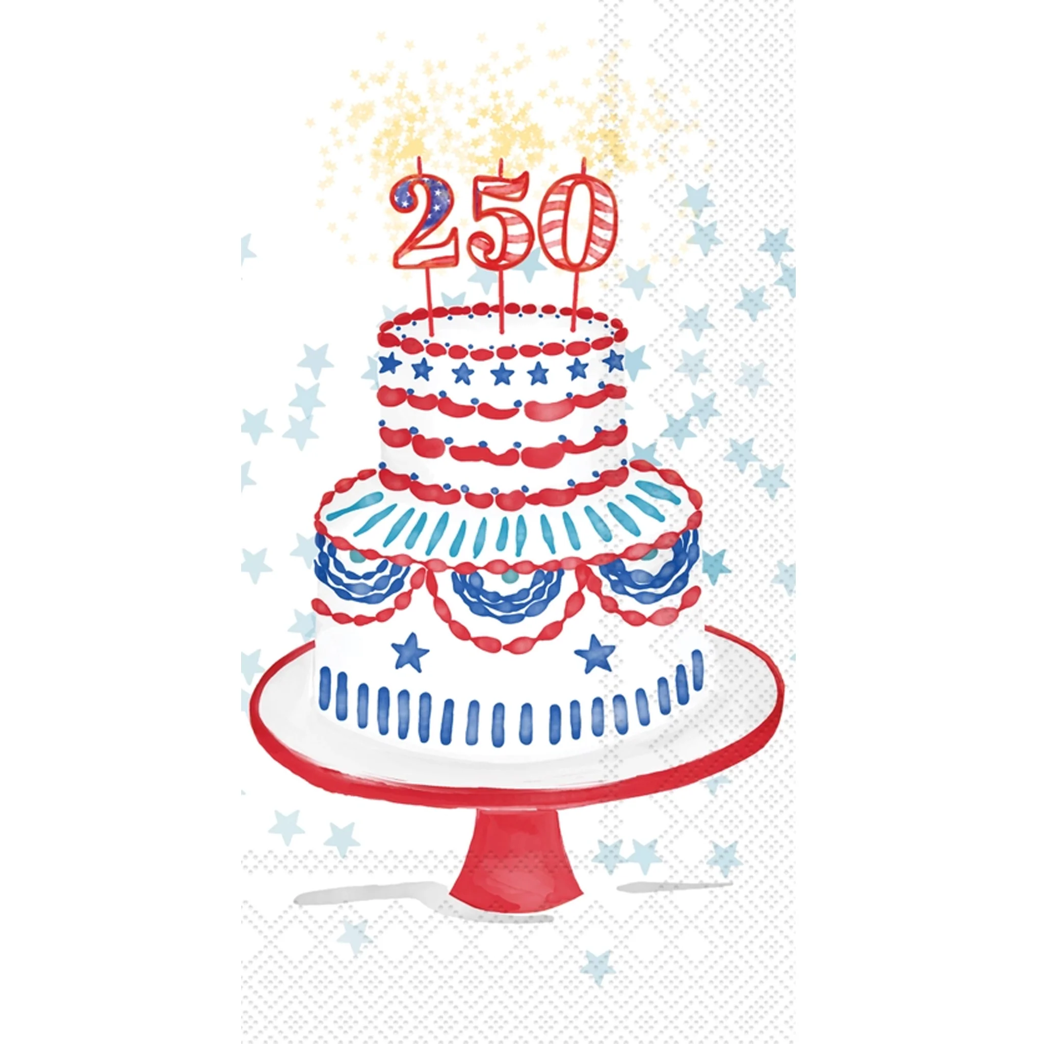 250 Patriotic Cake Guest Towel Paper Lunch Napkins