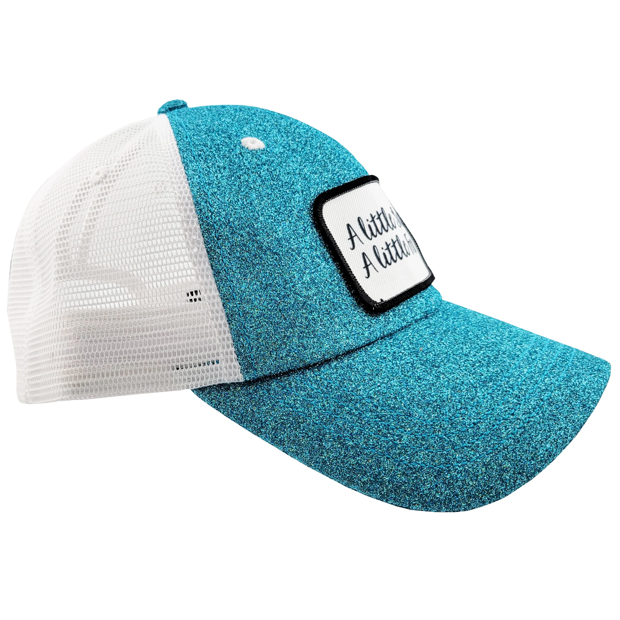A Little Salty Glitter Ponytail Hat Assorted Colors - Image 2
