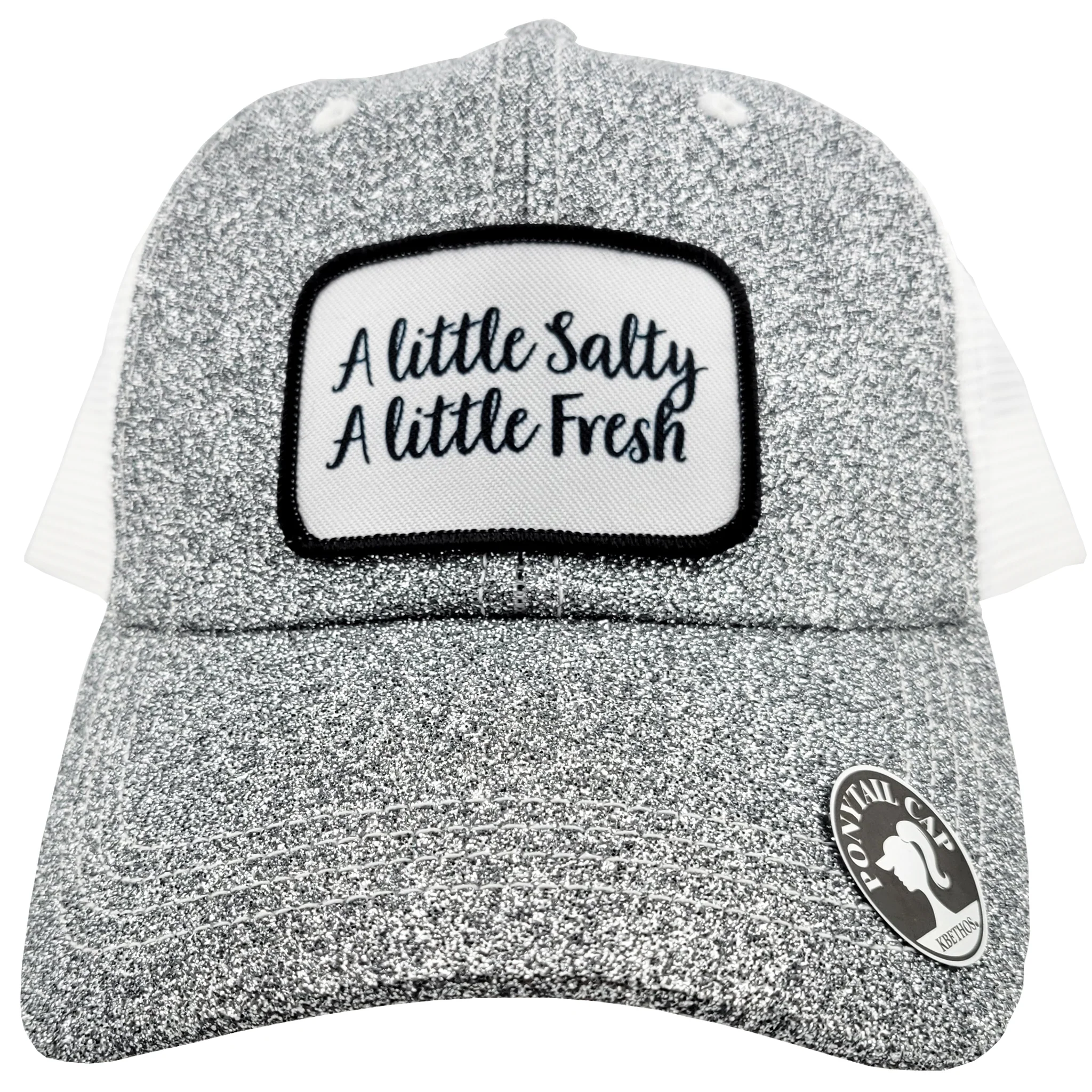 A Little Salty Glitter Ponytail Hat Assorted Colors - Image 5
