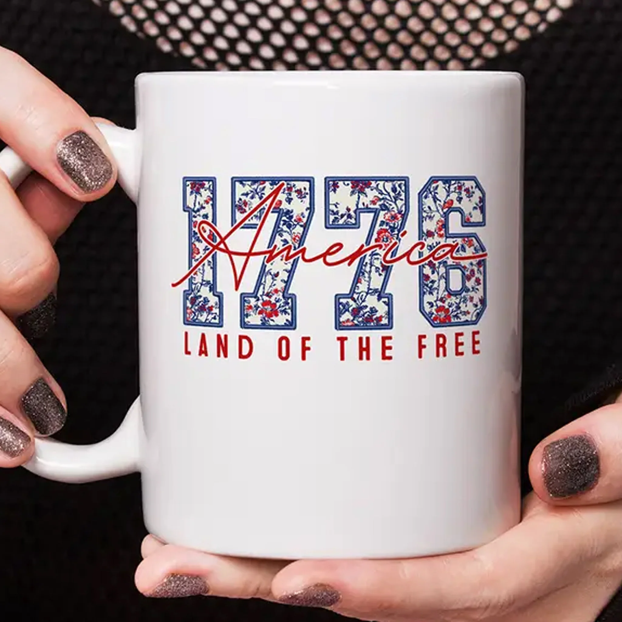 America 1776 Land Of The Free Coffee Mug - Image 2