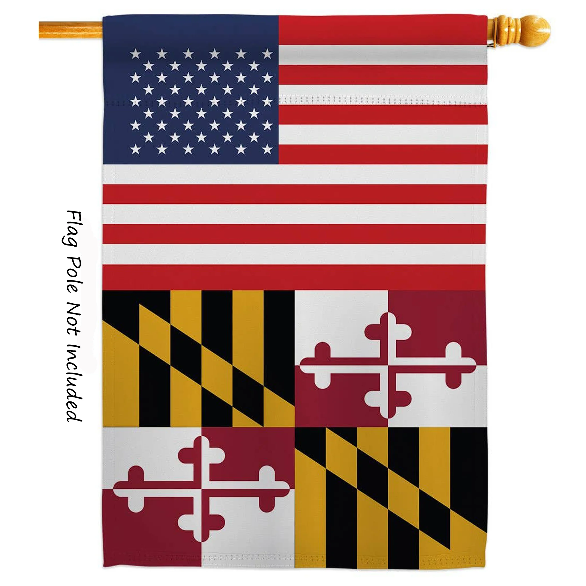 American and Maryland Combined (Sleeve) Flag - Image 3