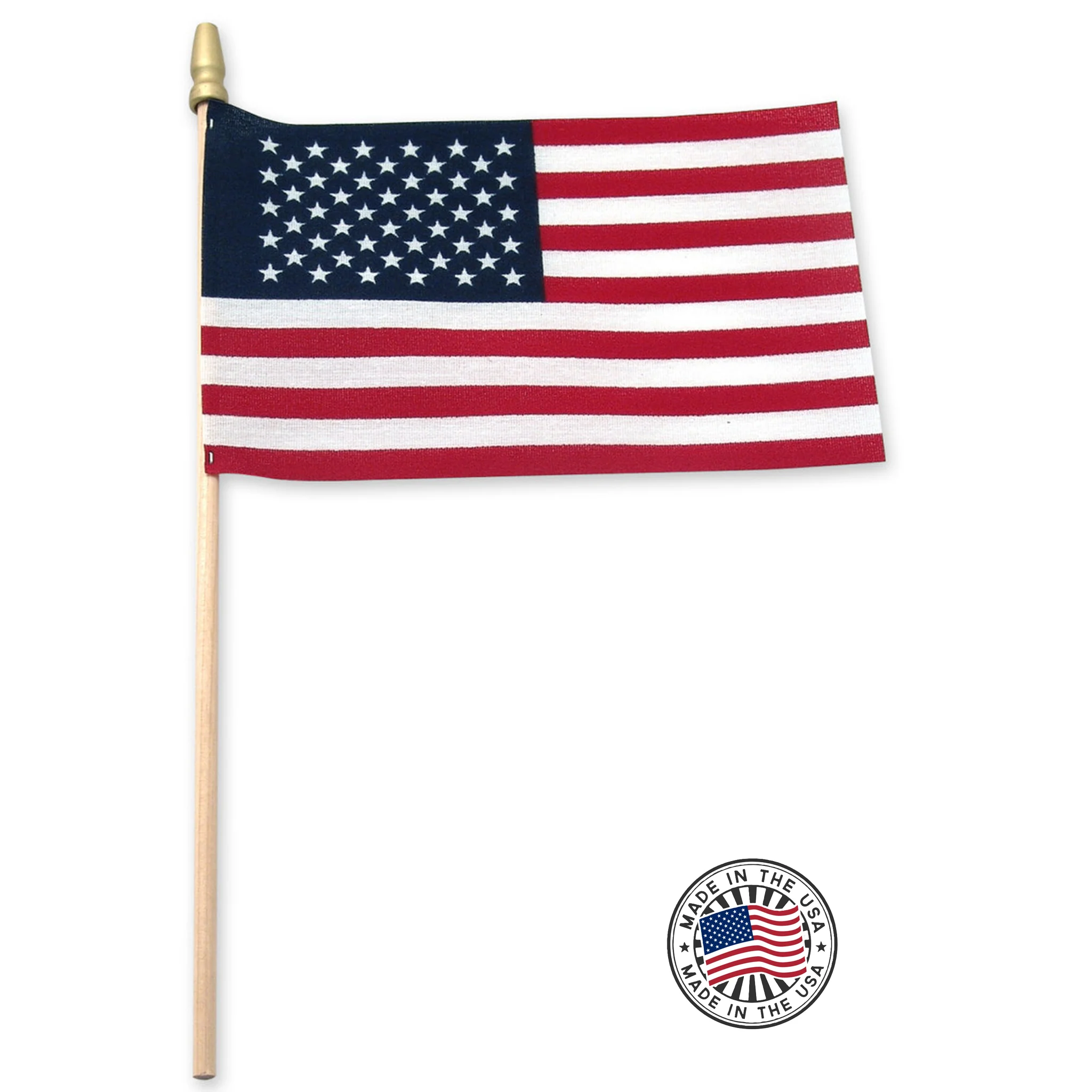 American Flag 4"x6" Mini On Wood Stick