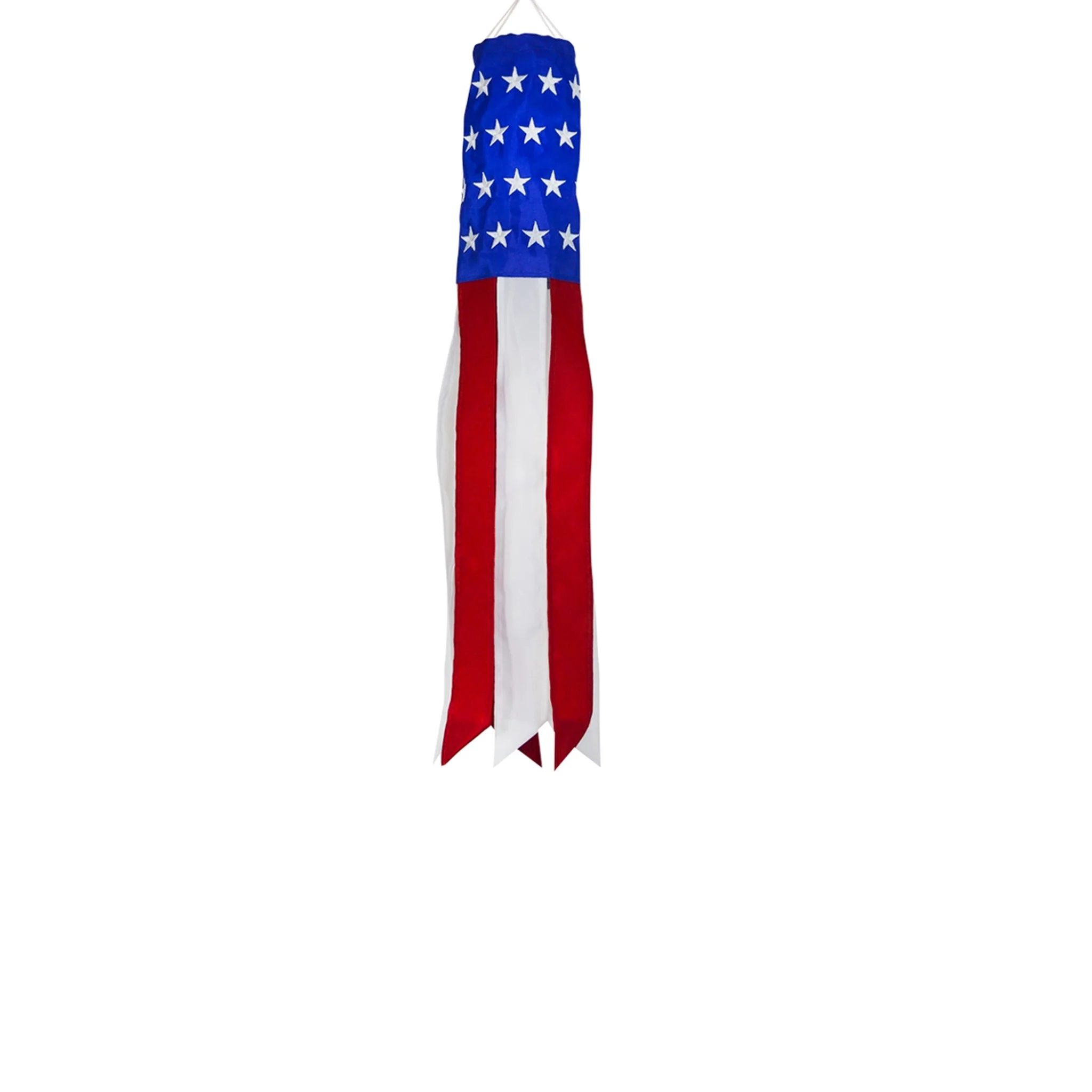 American Flag Embroidered 18" Mini Windsock