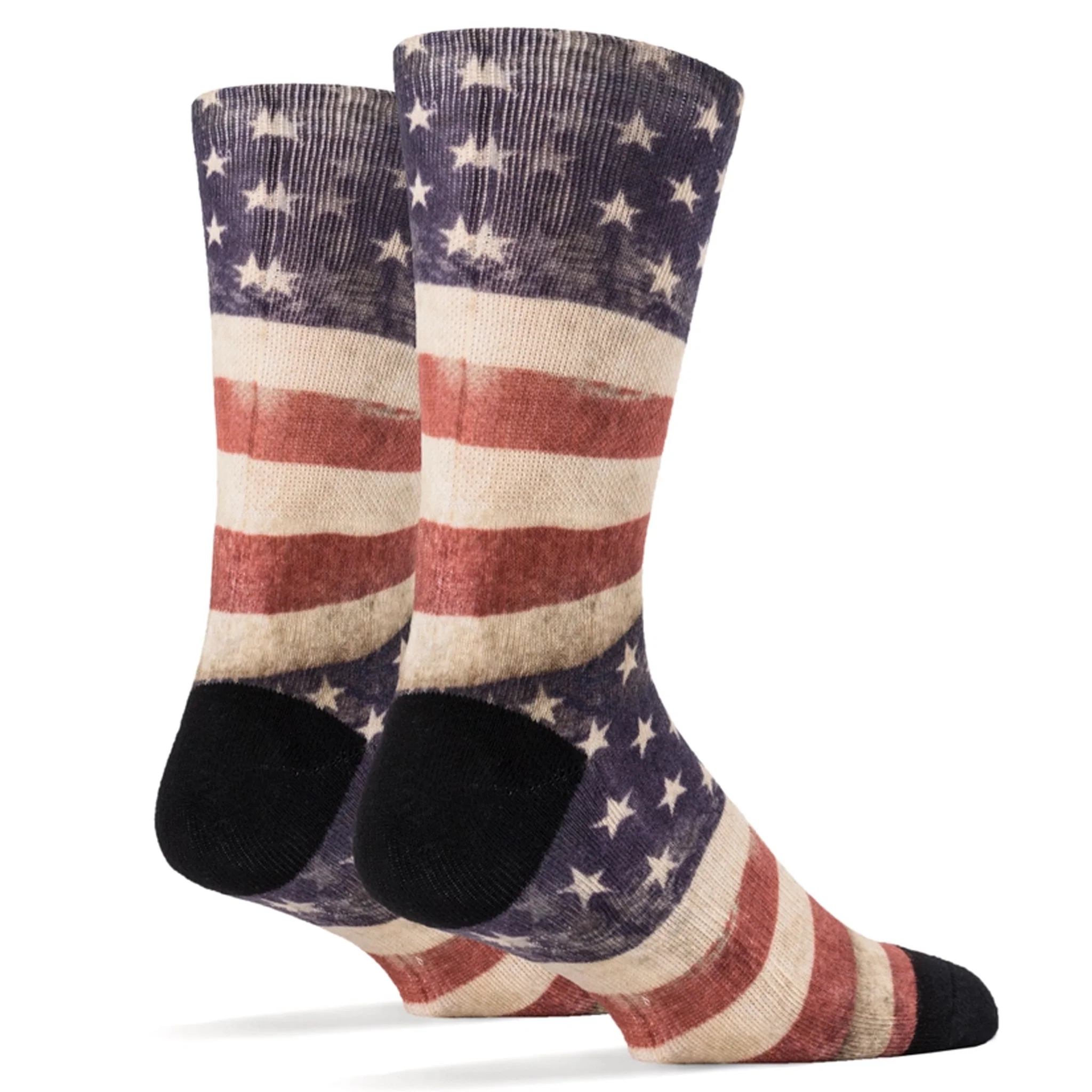 American Flag Weathered Adult Dress Socks - Image 2