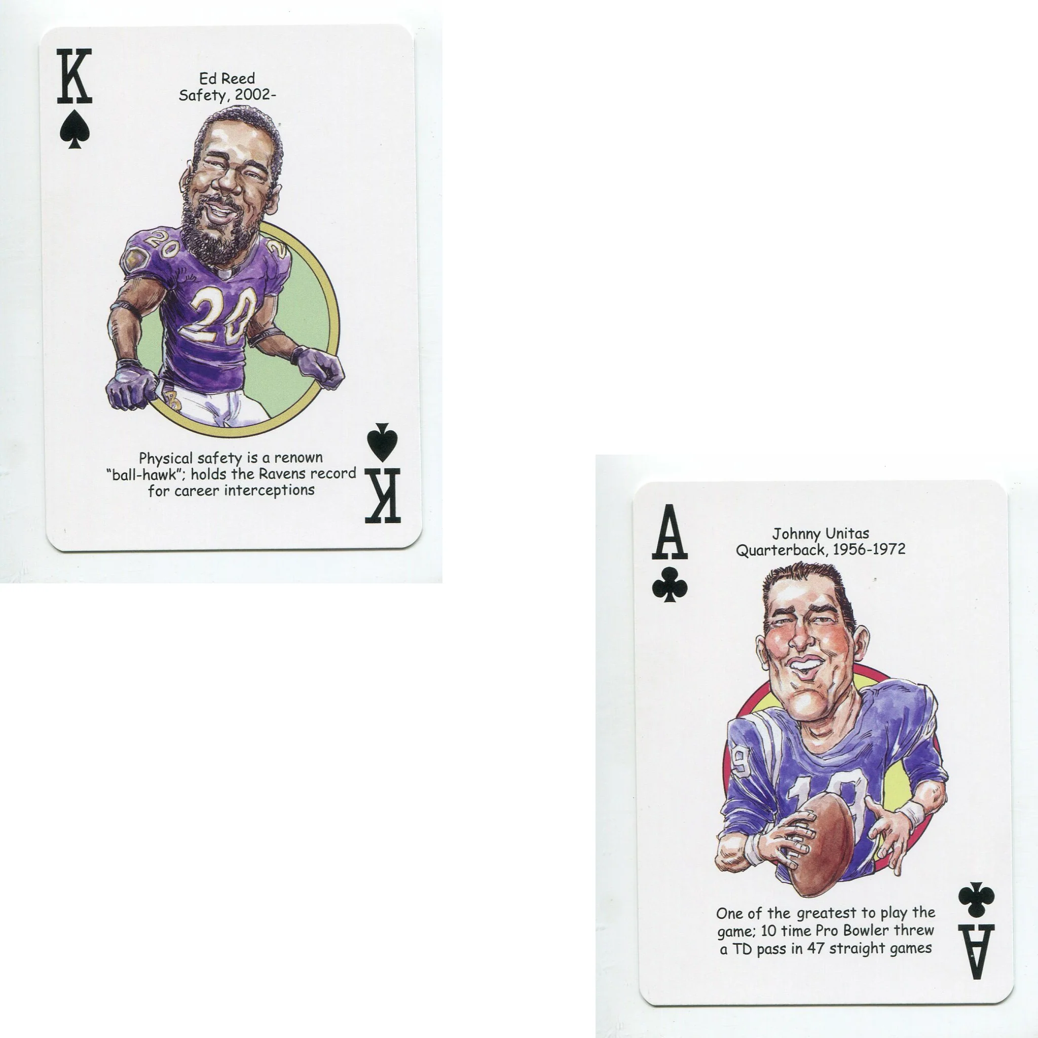 Baltimore Football Heroes Novelty Playing Cards - Image 5