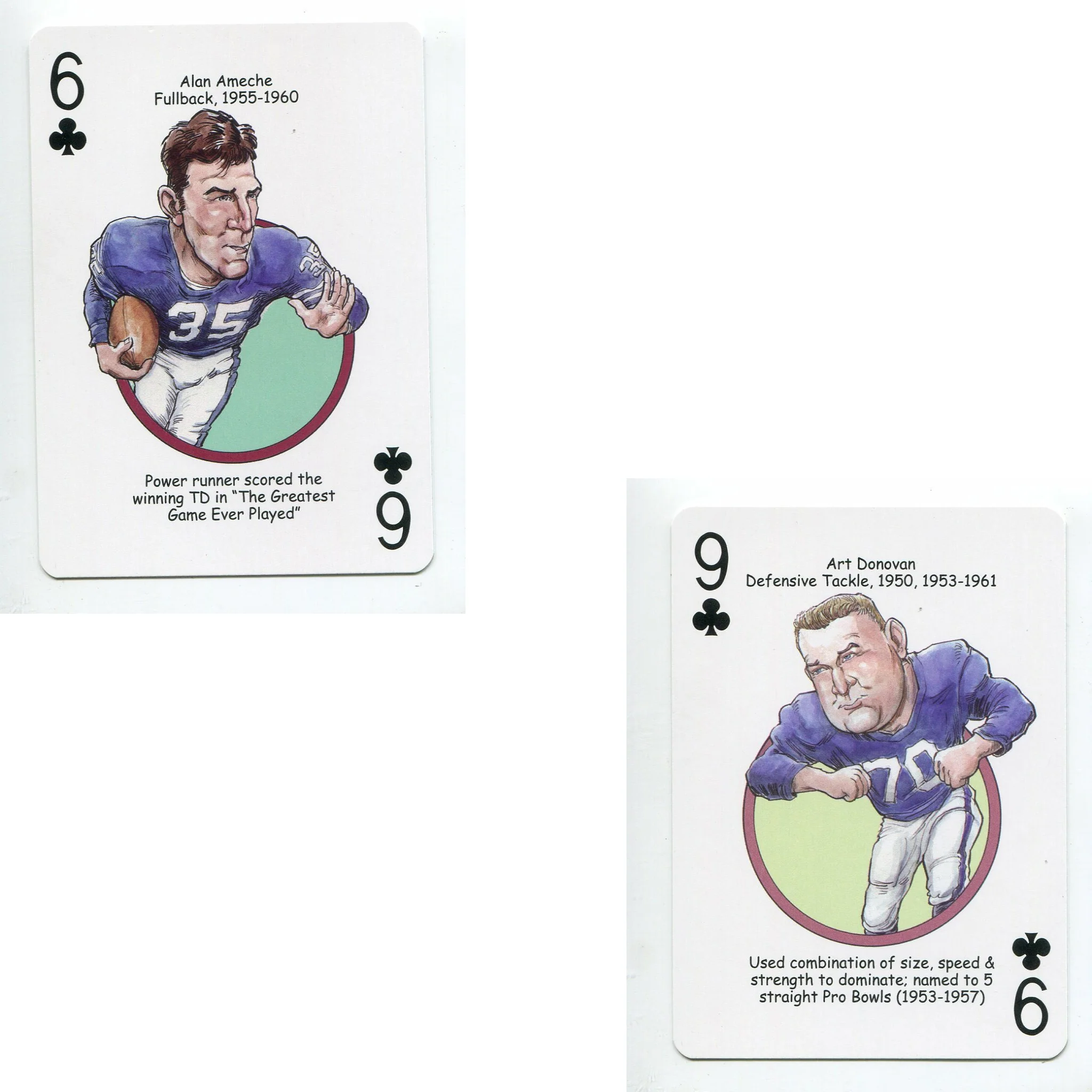 Baltimore Football Heroes Novelty Playing Cards - Image 6