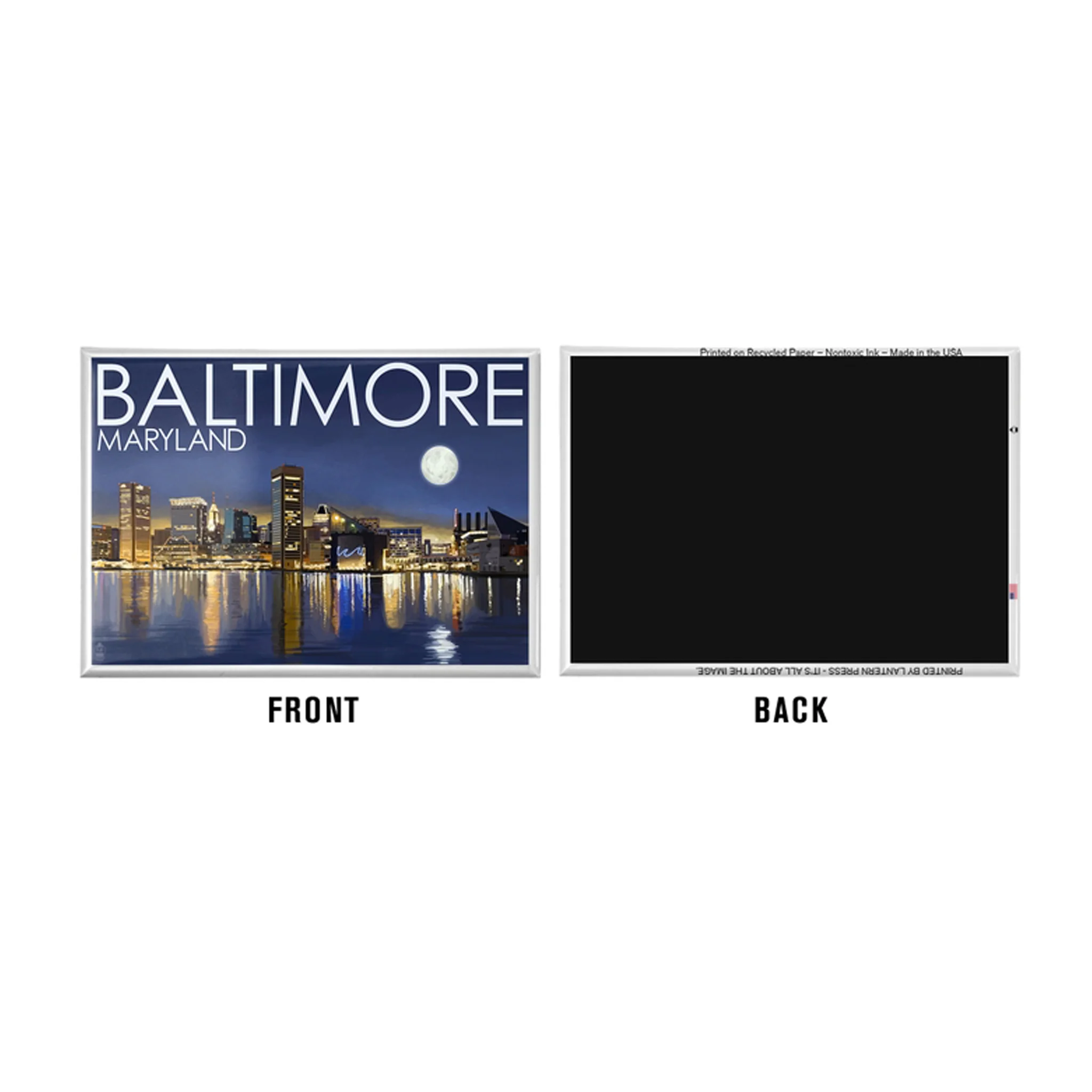 Baltimore Maryland Harbor Rectangular Magnet - Image 2