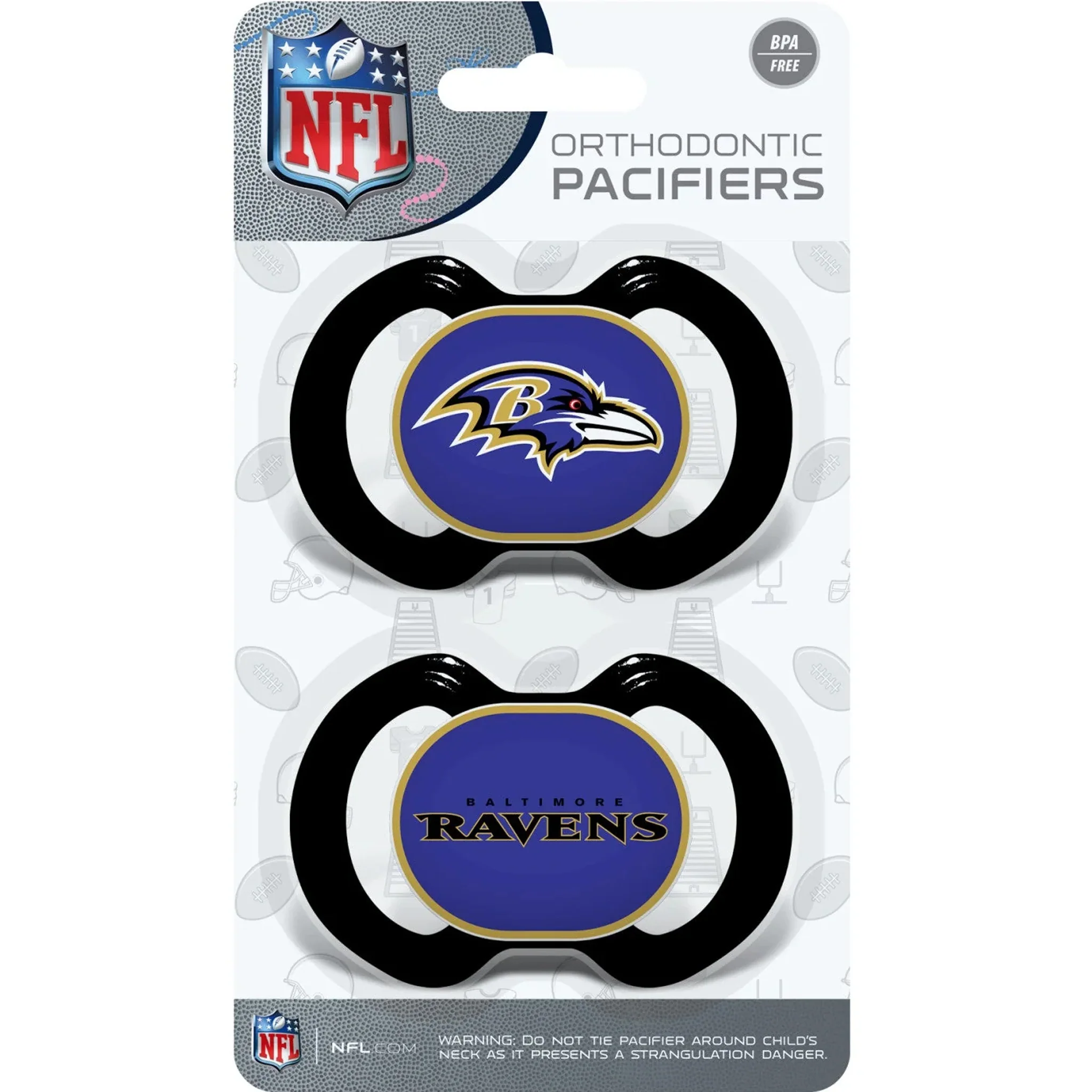 Baltimore Ravens Baby Pacifier Set - Image 3