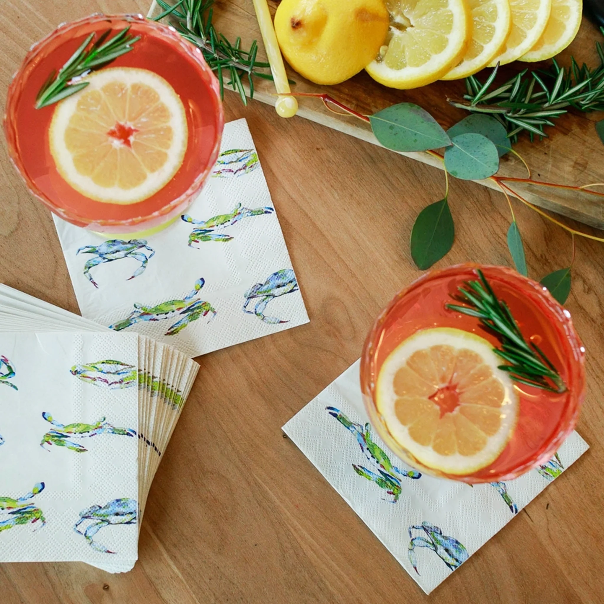 Bay Blues Multi Crab Cocktail Paper Napkins - Image 3