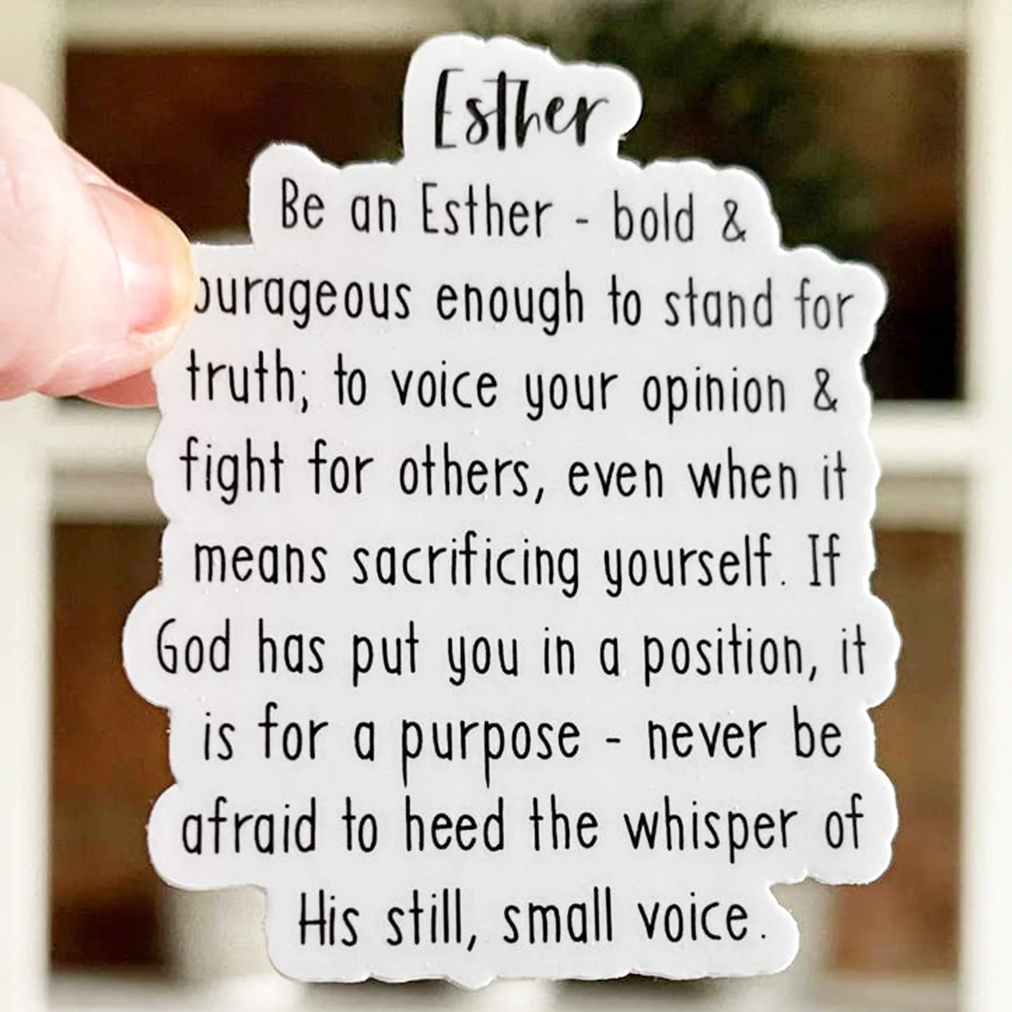 Be An Esther From The Bible Vinyl Sticker - Image 2