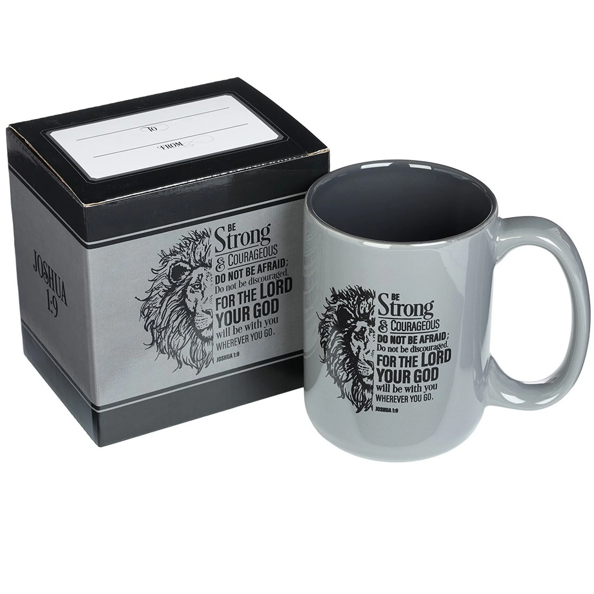 Be Strong and Courageous Coffee Mug - Image 3