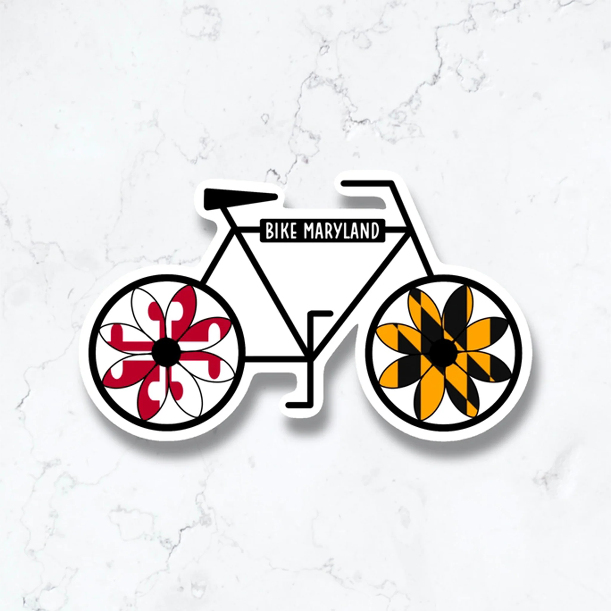 Bike Maryland Die Cut Vinyl Sticker - Image 2