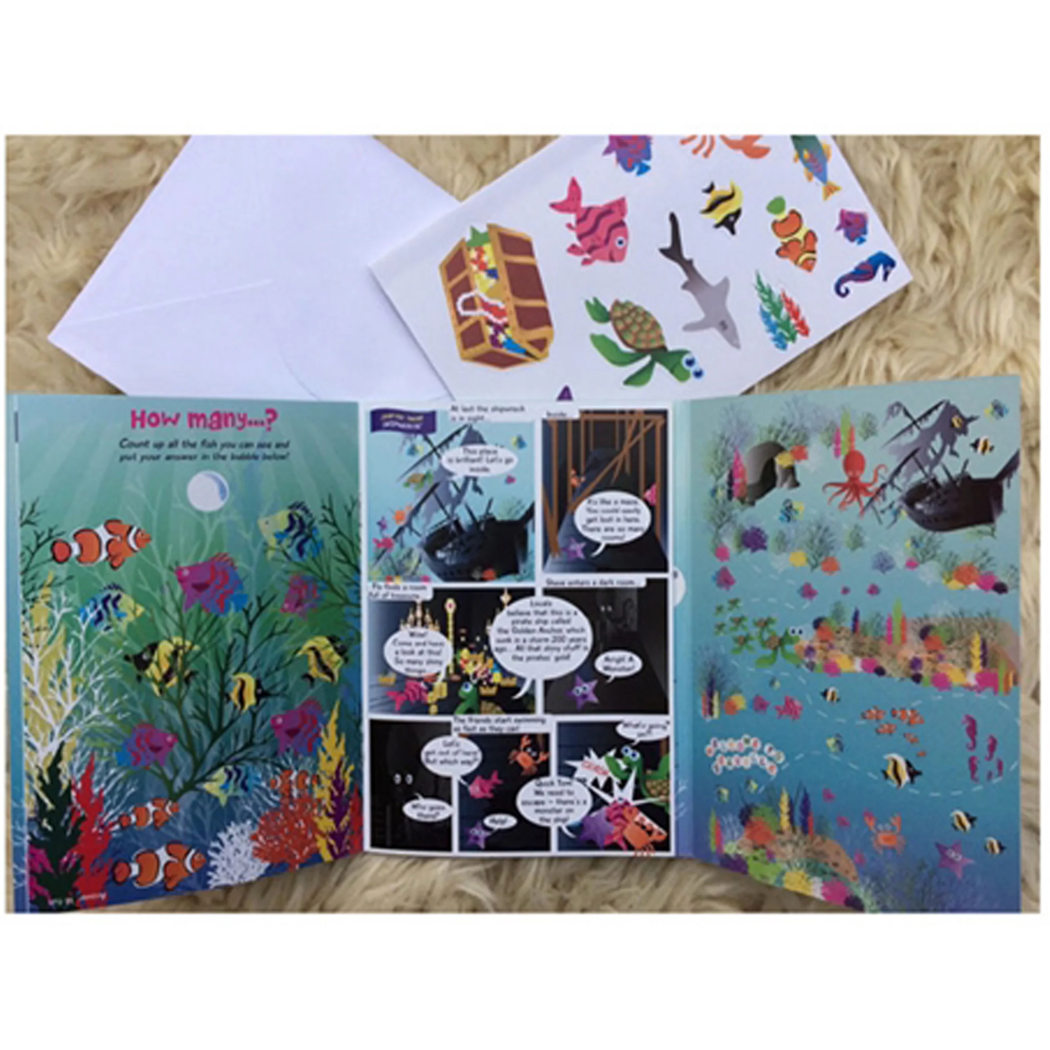 Birthday Crab Activity Fun & Games Trifold Card - Image 3