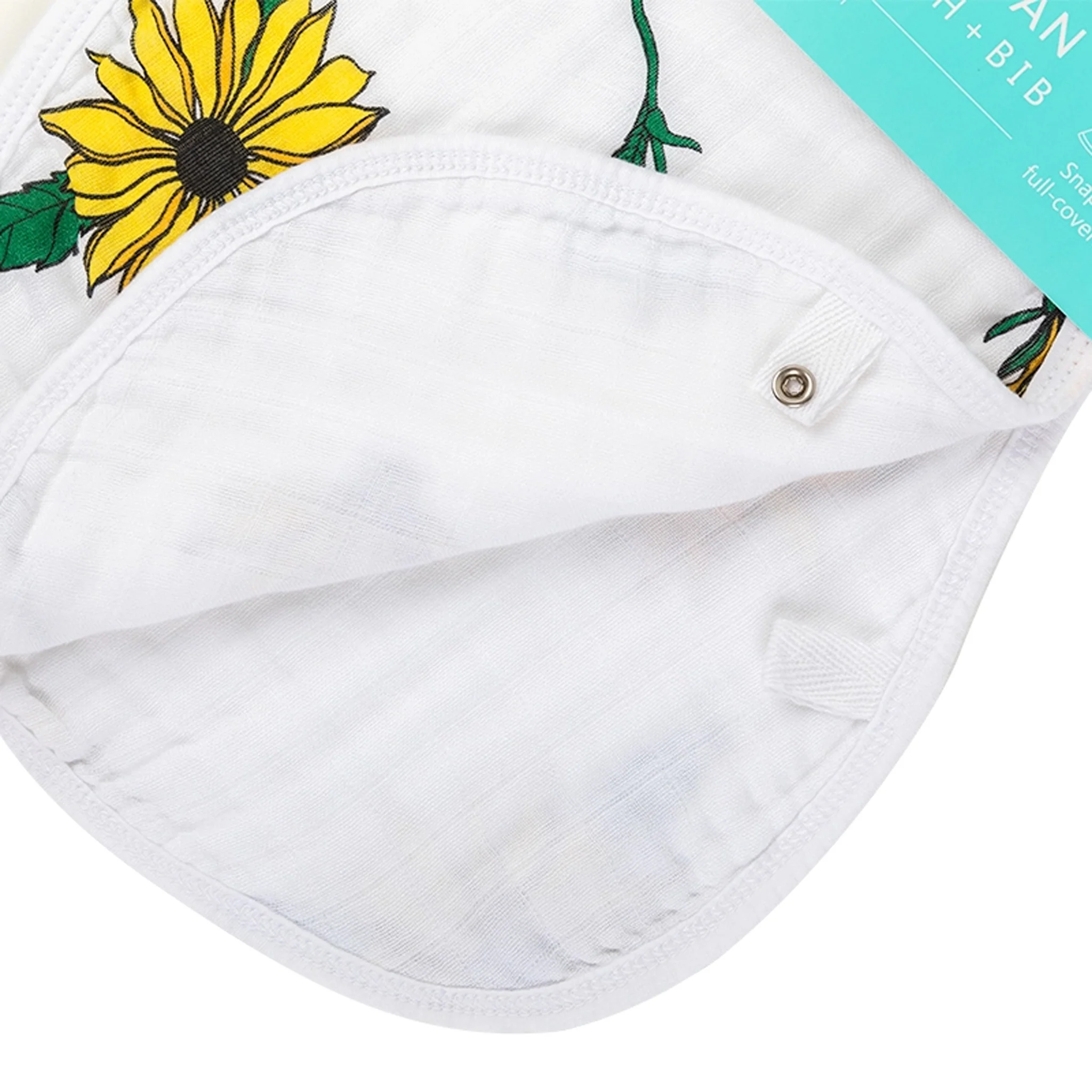Black Eyed Susan Baby 2-in-1 Burp Cloth and Bib - Image 4