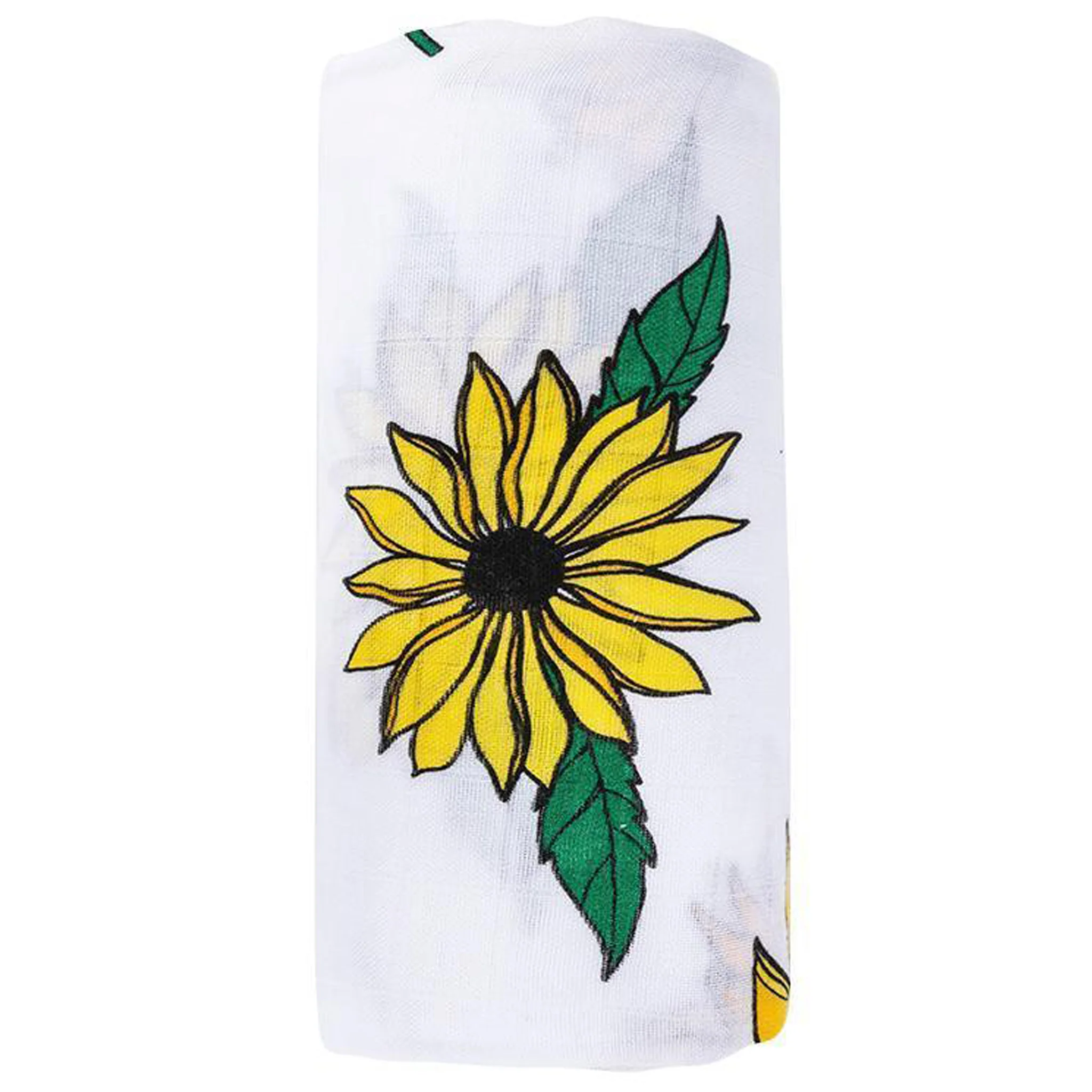 Black Eyed Susan Baby Swaddle Muslin Receiving Blanket - Image 2