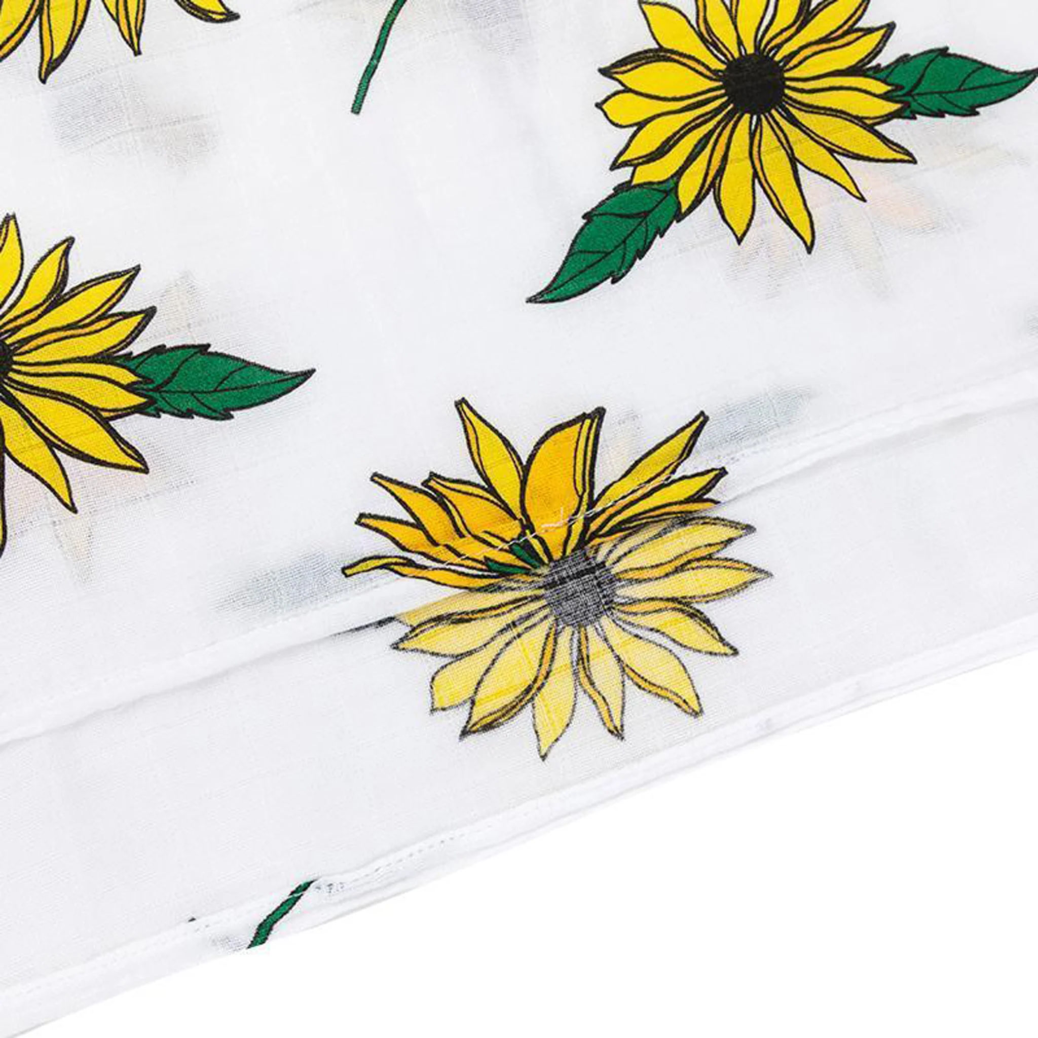 Black Eyed Susan Baby Swaddle Muslin Receiving Blanket - Image 3
