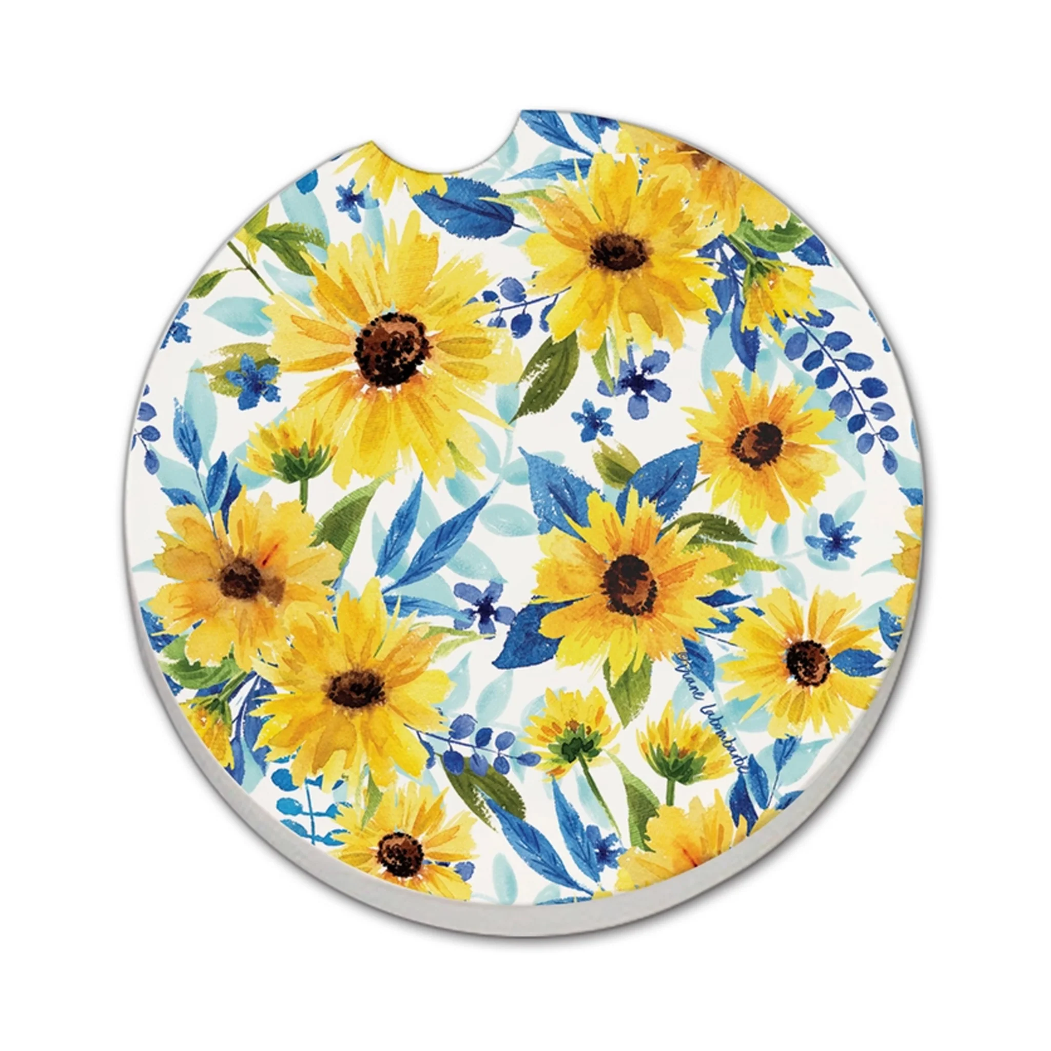 Black Eyed Susans Absorbent Stone Car Coaster