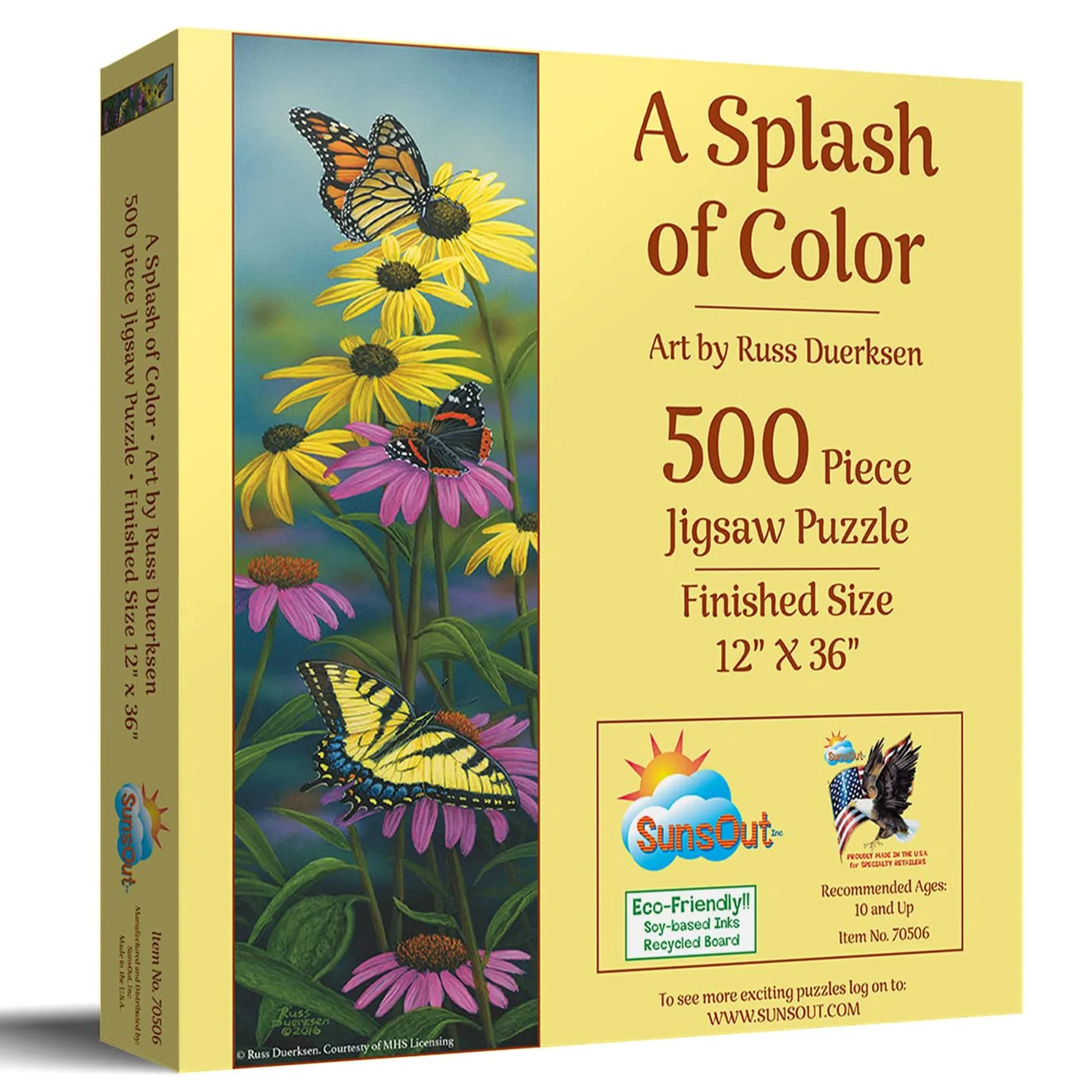Black-Eyed Susans & Coneflowers 500 Piece Puzzle