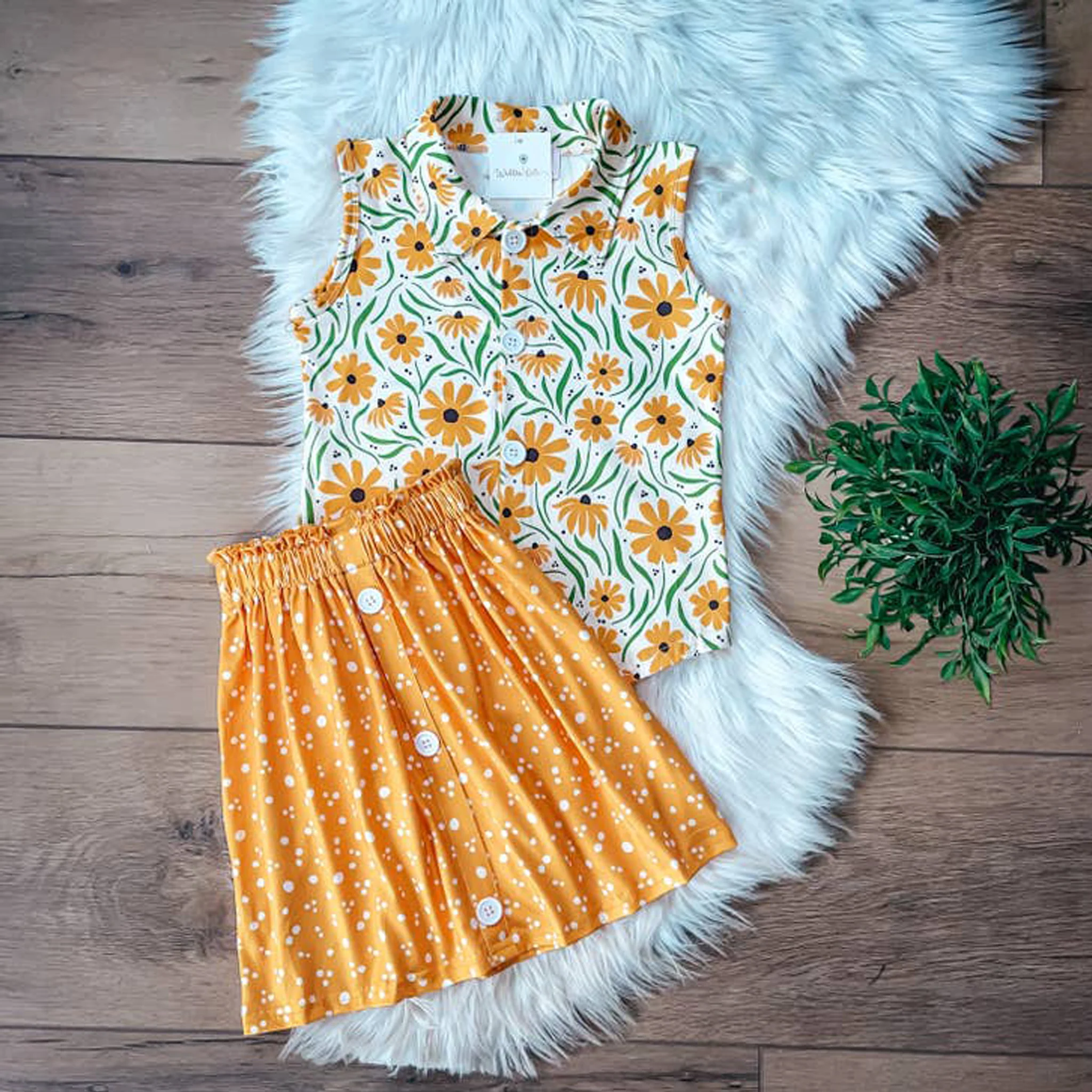 Black Eyed Susans Girls Skirt Set - Image 2
