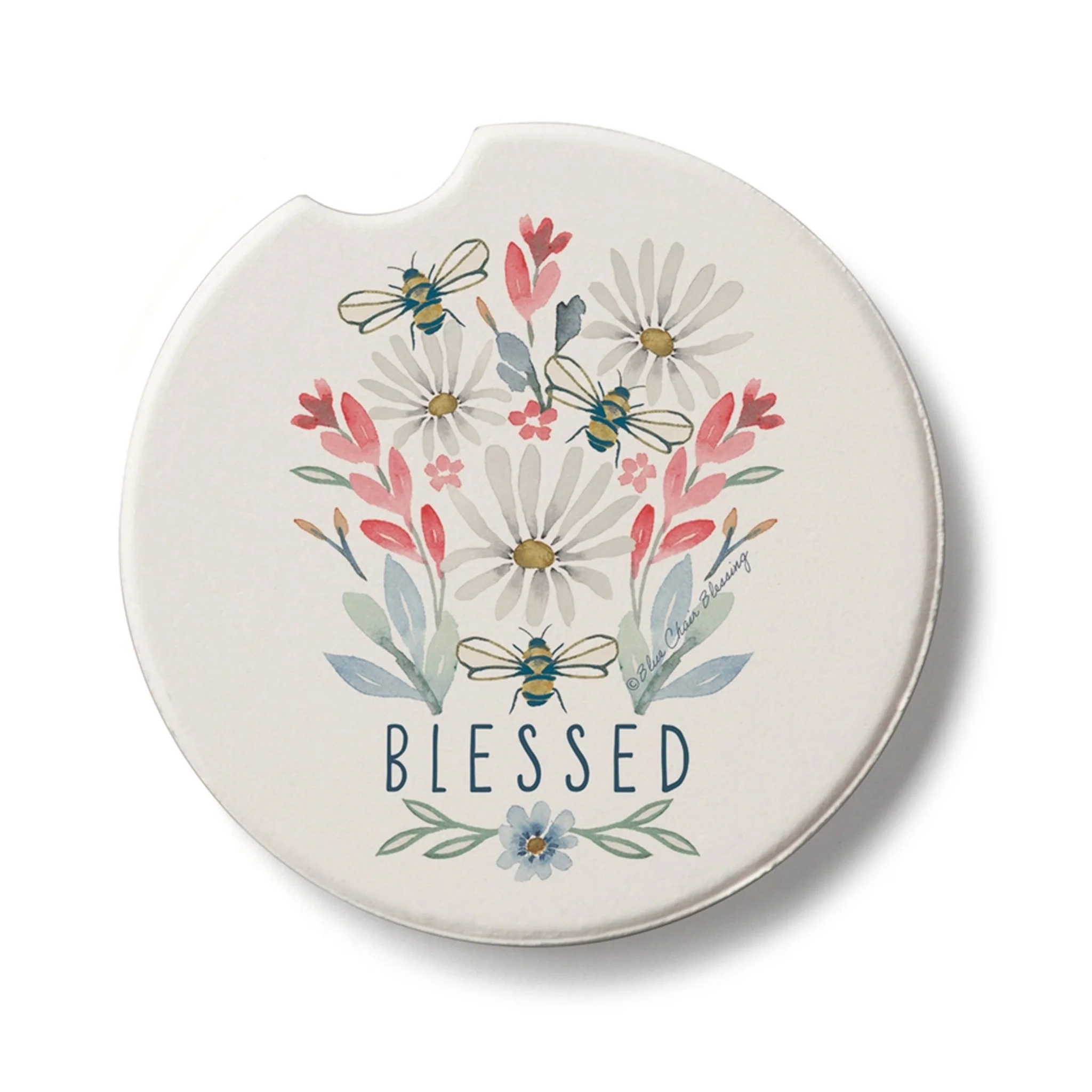 Blessed Bouquet Absorbent Stone Car Coaster