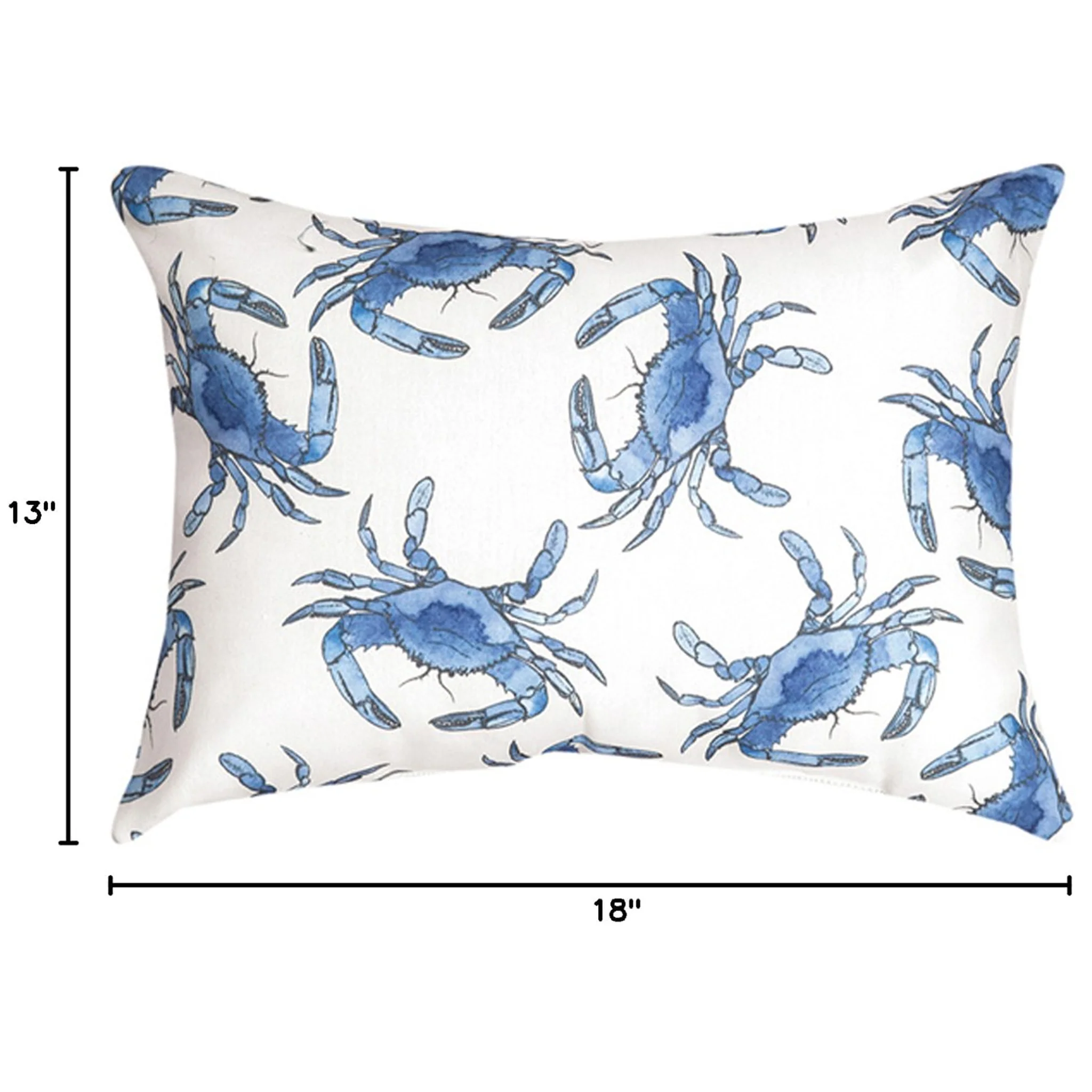 Blue Crab Rectangle Pillow - Image 2