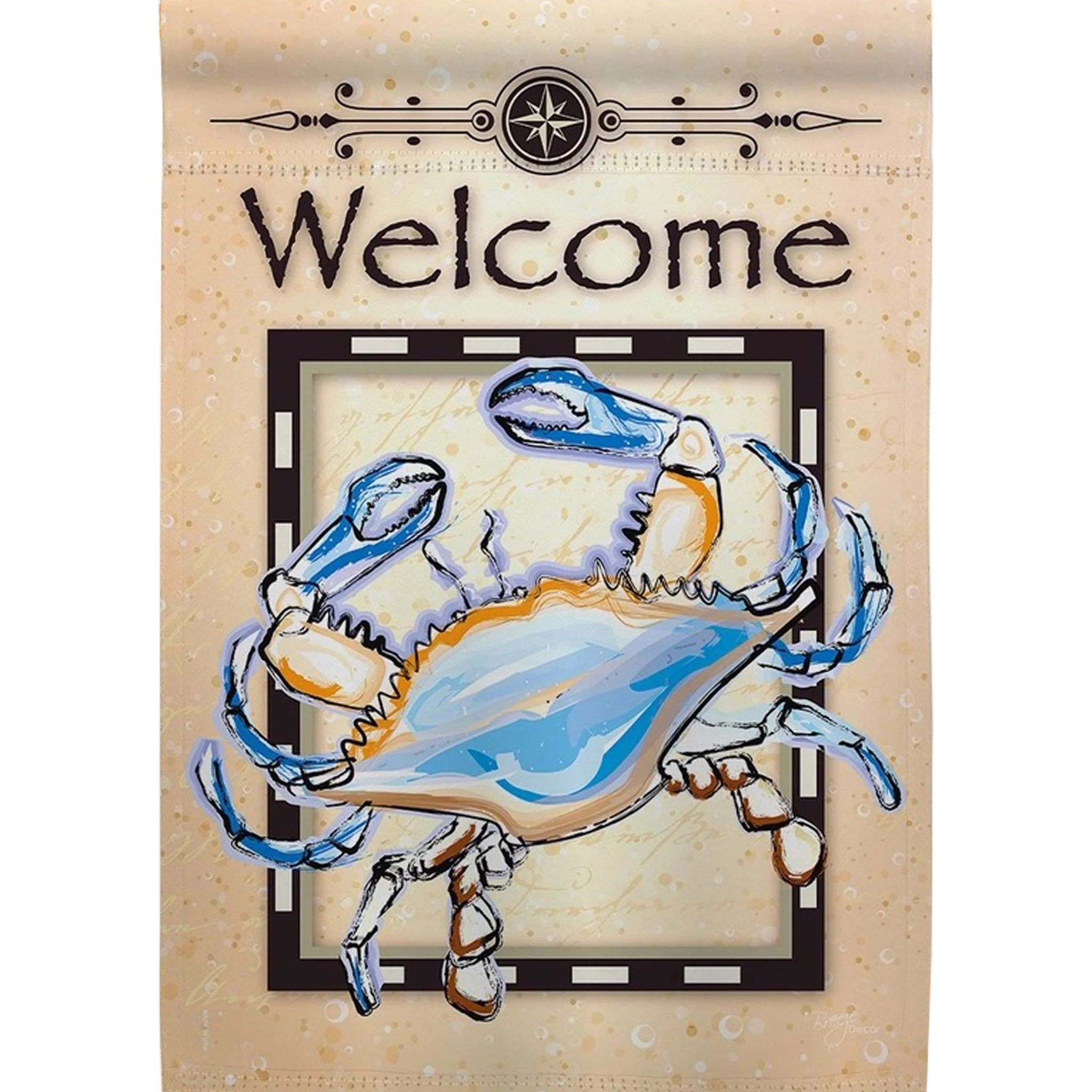 Blue Crab Welcome Flag - Asst Sizes