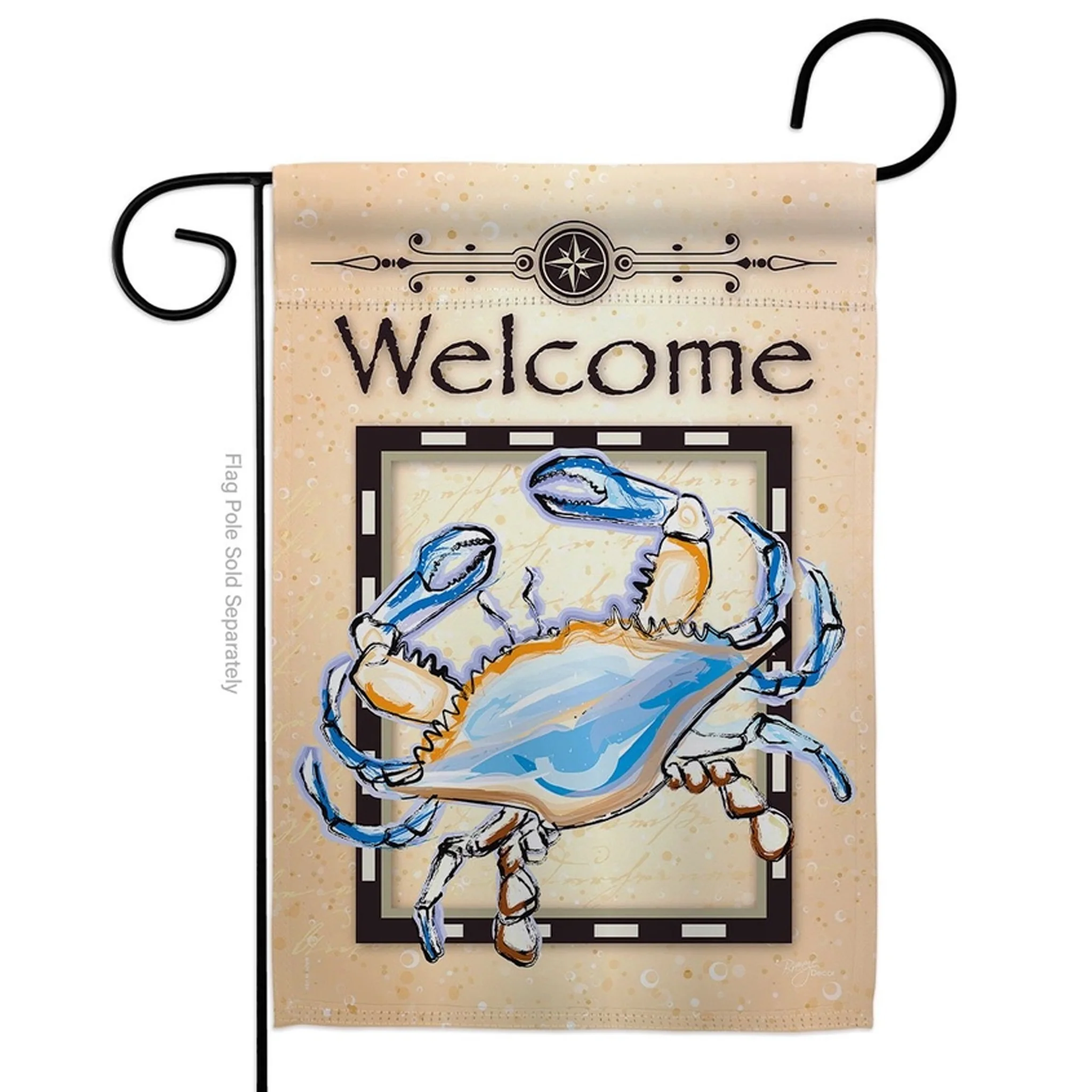 Blue Crab Welcome Flag - Asst Sizes - Image 2