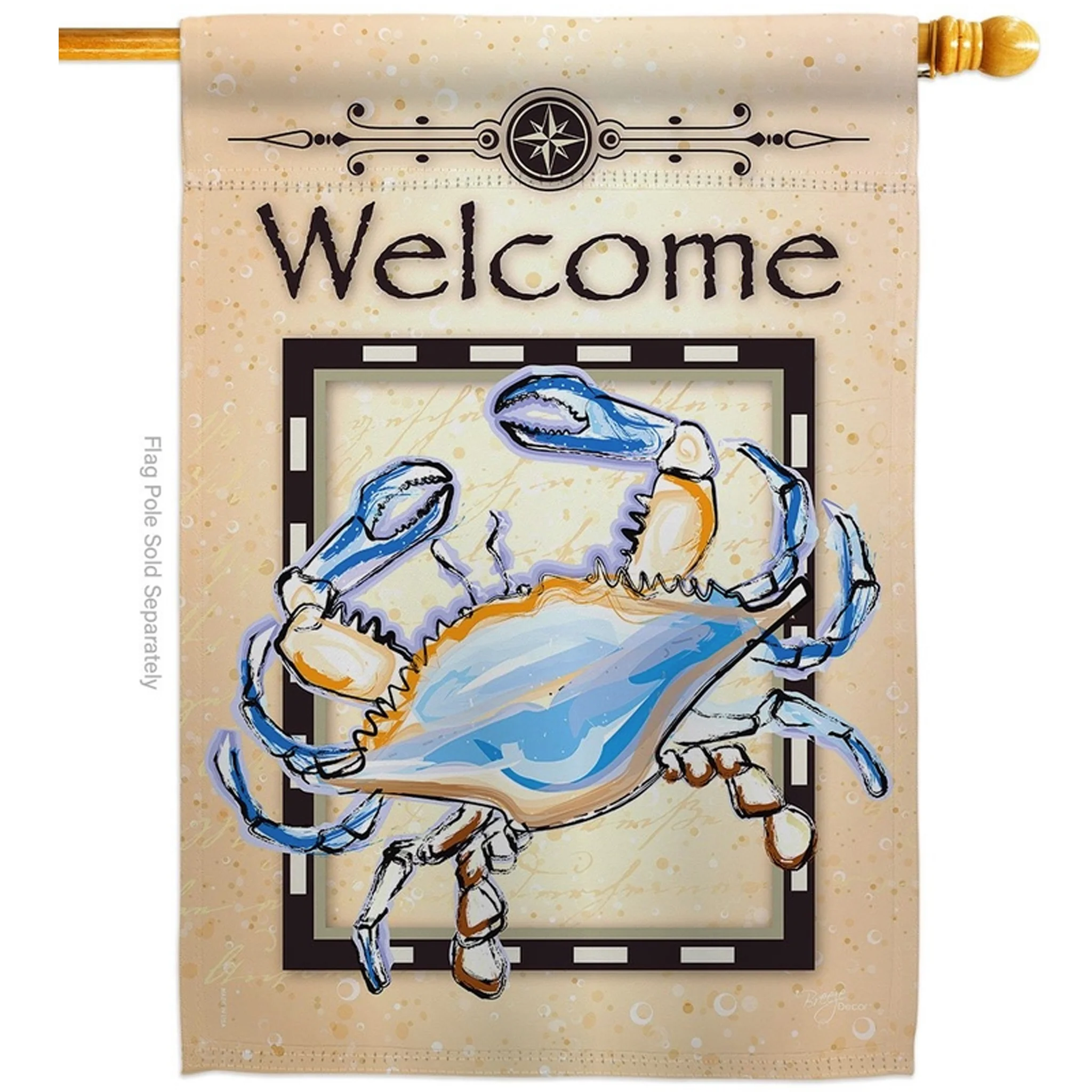 Blue Crab Welcome Flag - Asst Sizes - Image 3
