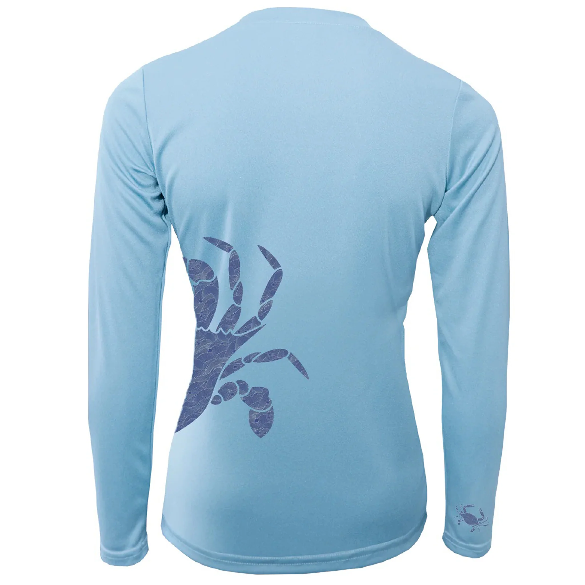 Blue Crab Wrap Women's Long Sleeve UPF 50+ Shirt - Image 2