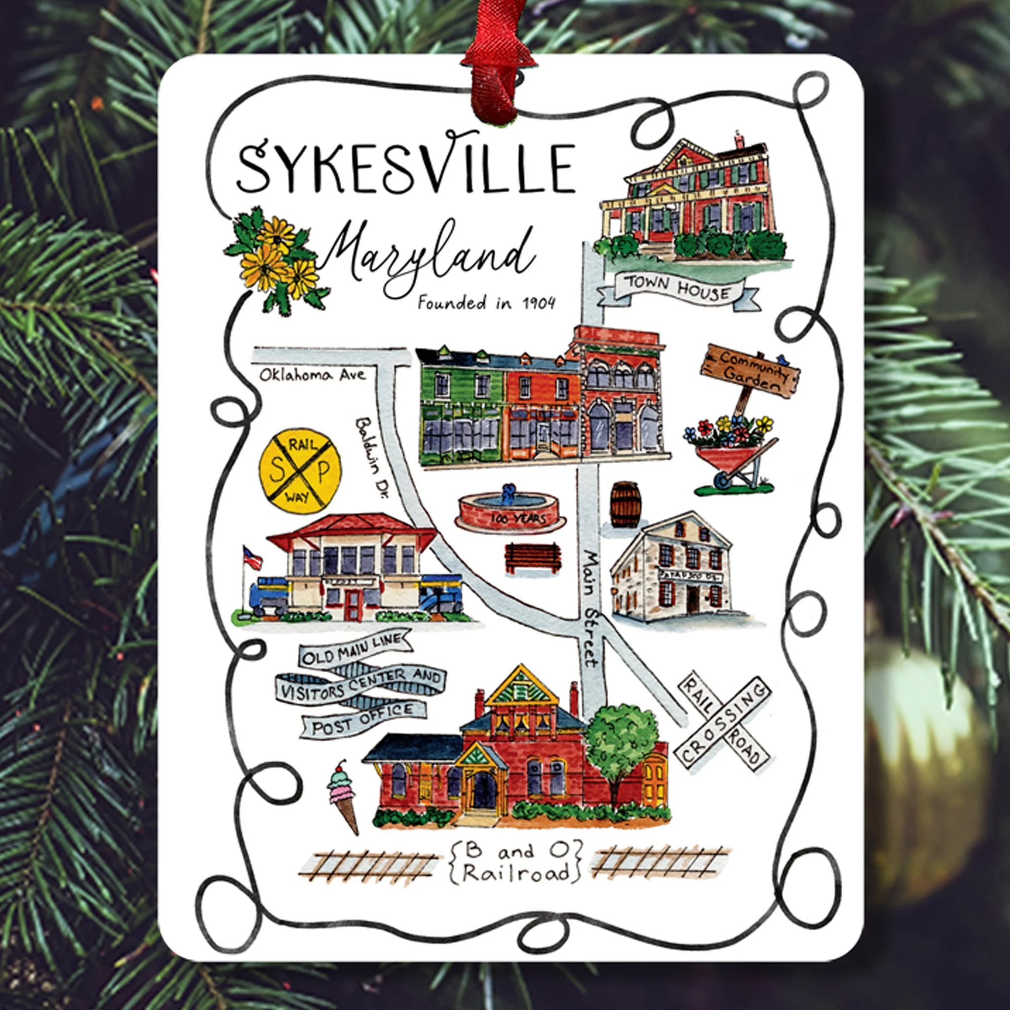 Carroll County Local Artist Ornaments Assorted Designs - Image 4