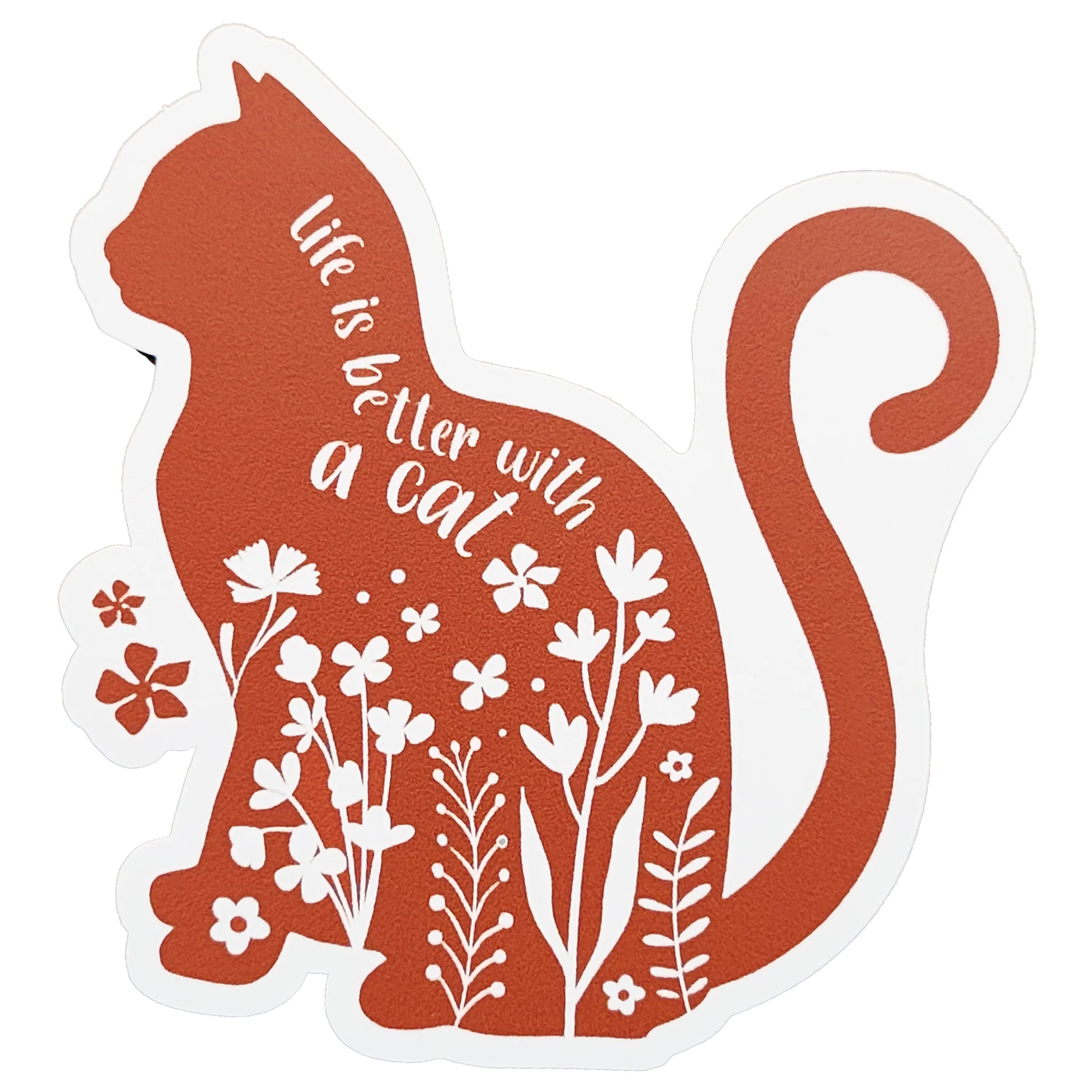Cat Life Is Better Die Cut Vinyl Sticker