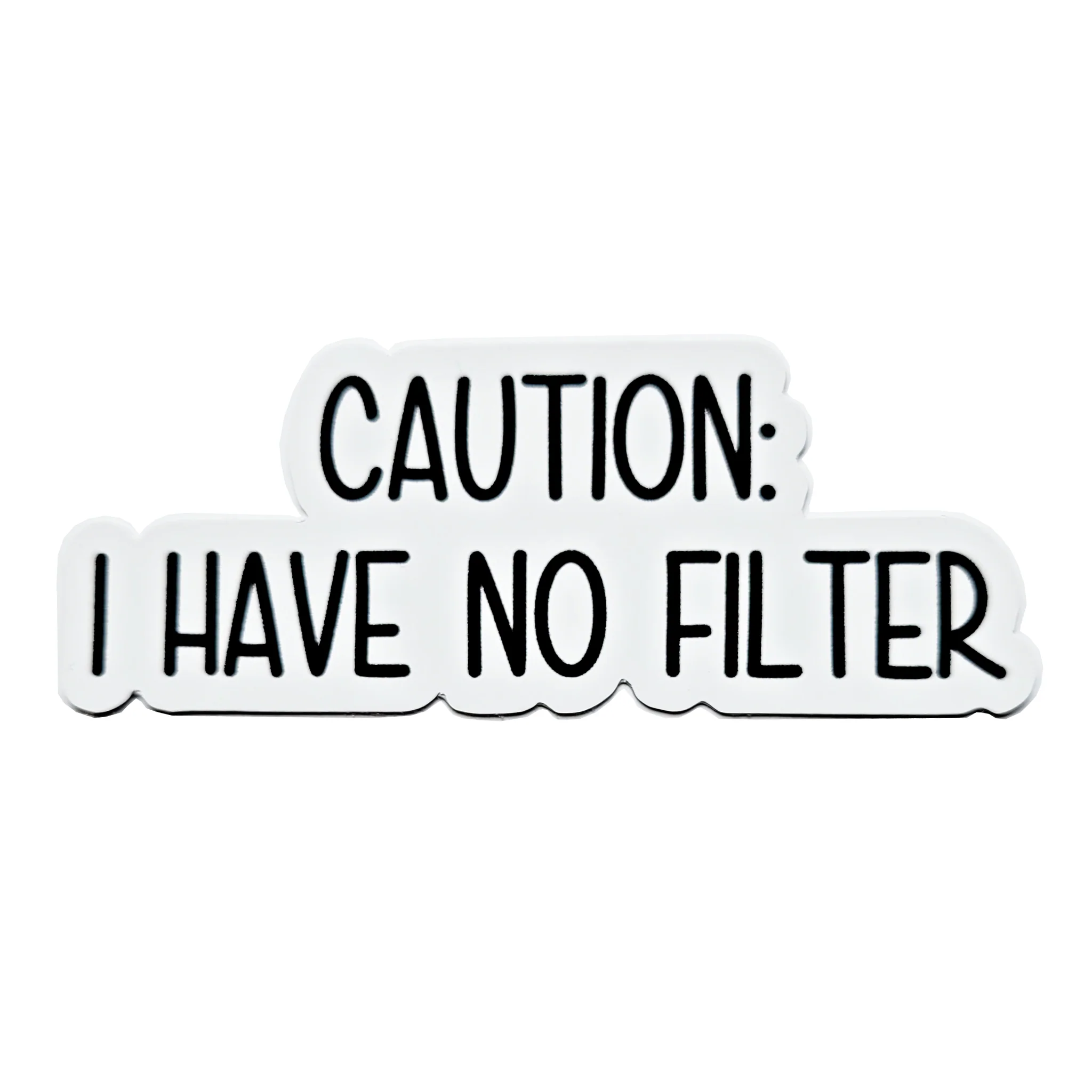Caution No Filter Vinyl Sticker