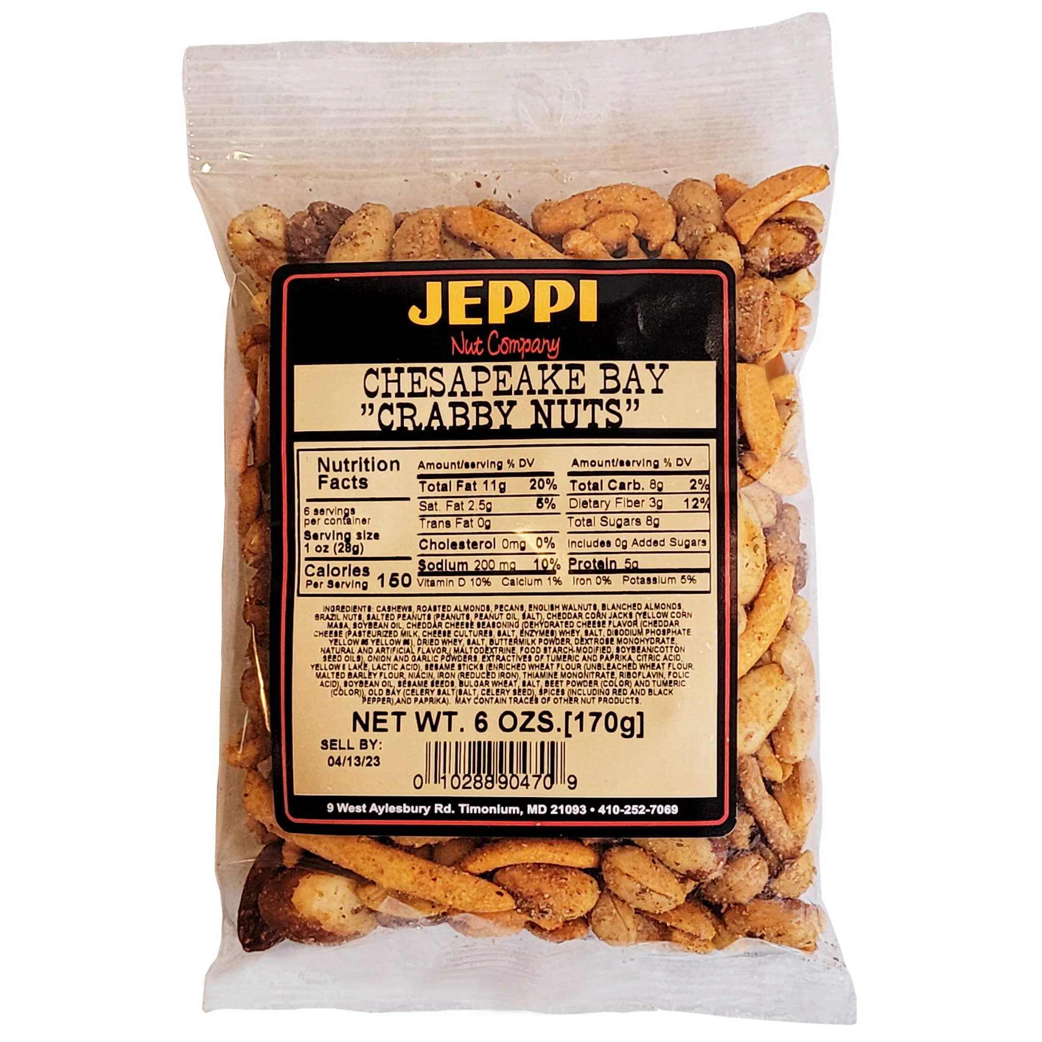 Chesapeake Bay Crabby Nuts Mix - 6oz.