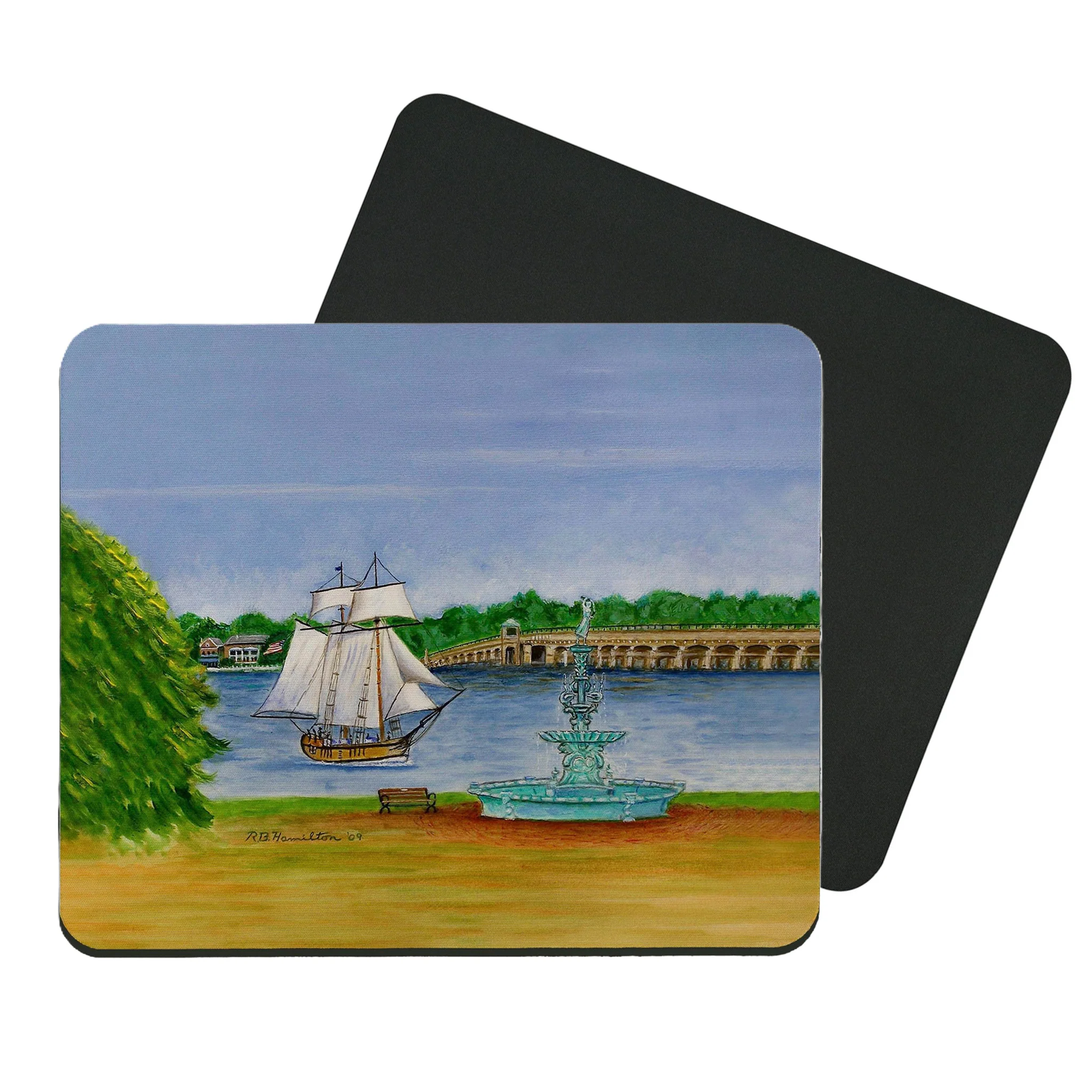 Chestertown Clipper Ship Neoprene Mouse Pad - Image 2