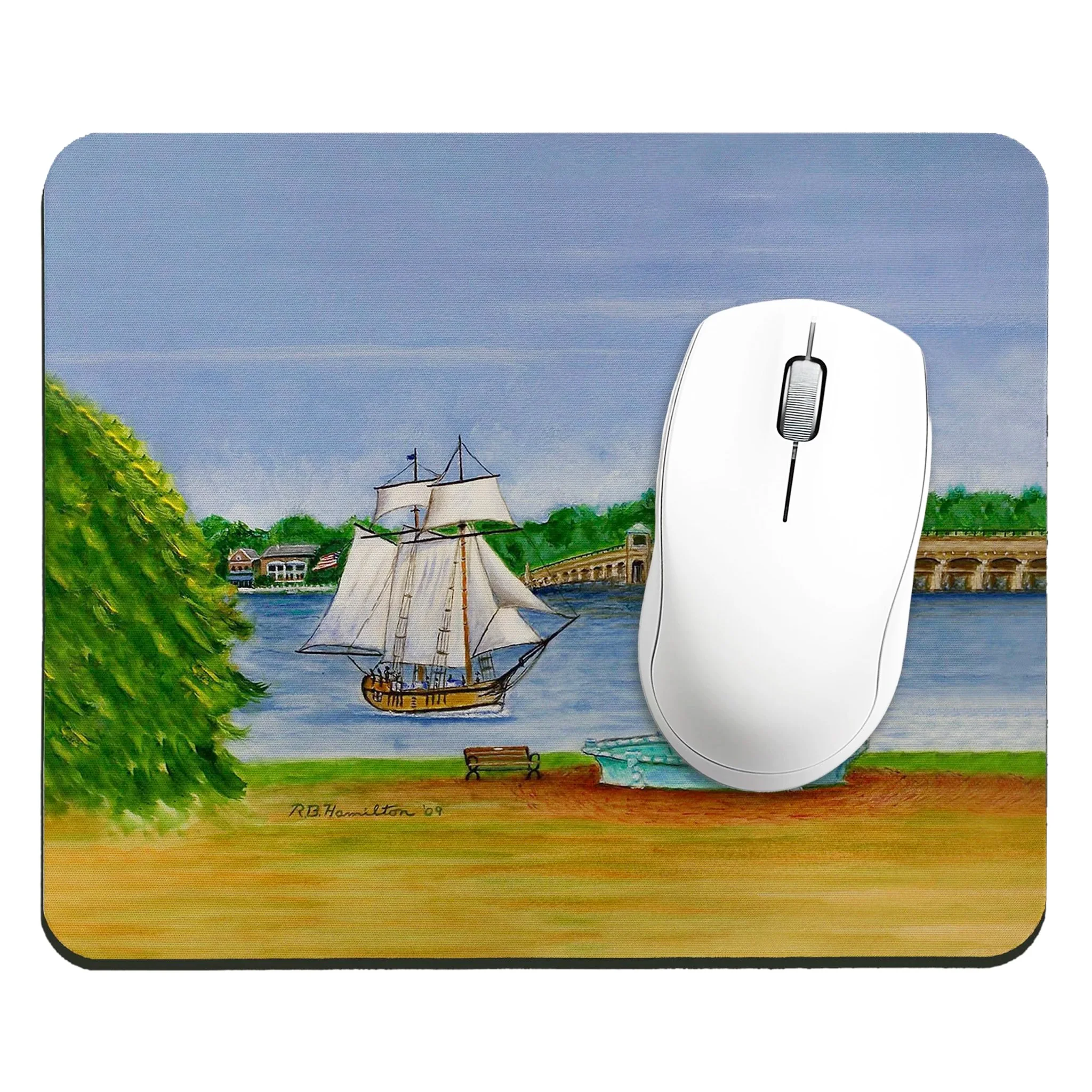 Chestertown Clipper Ship Neoprene Mouse Pad - Image 3