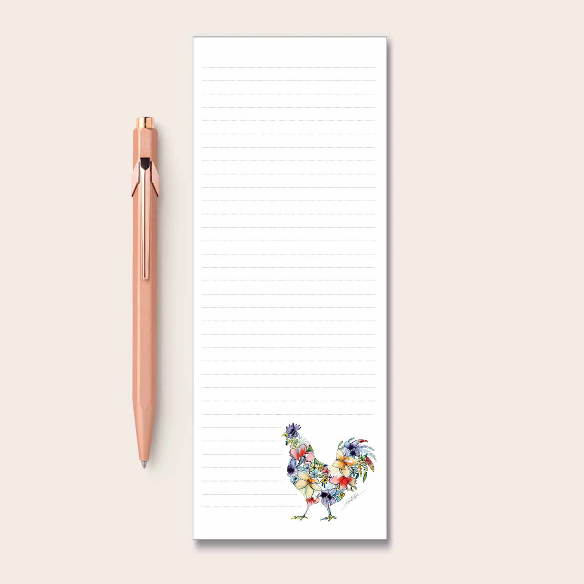 Chicken Floral Magnetic Notepad - Image 2