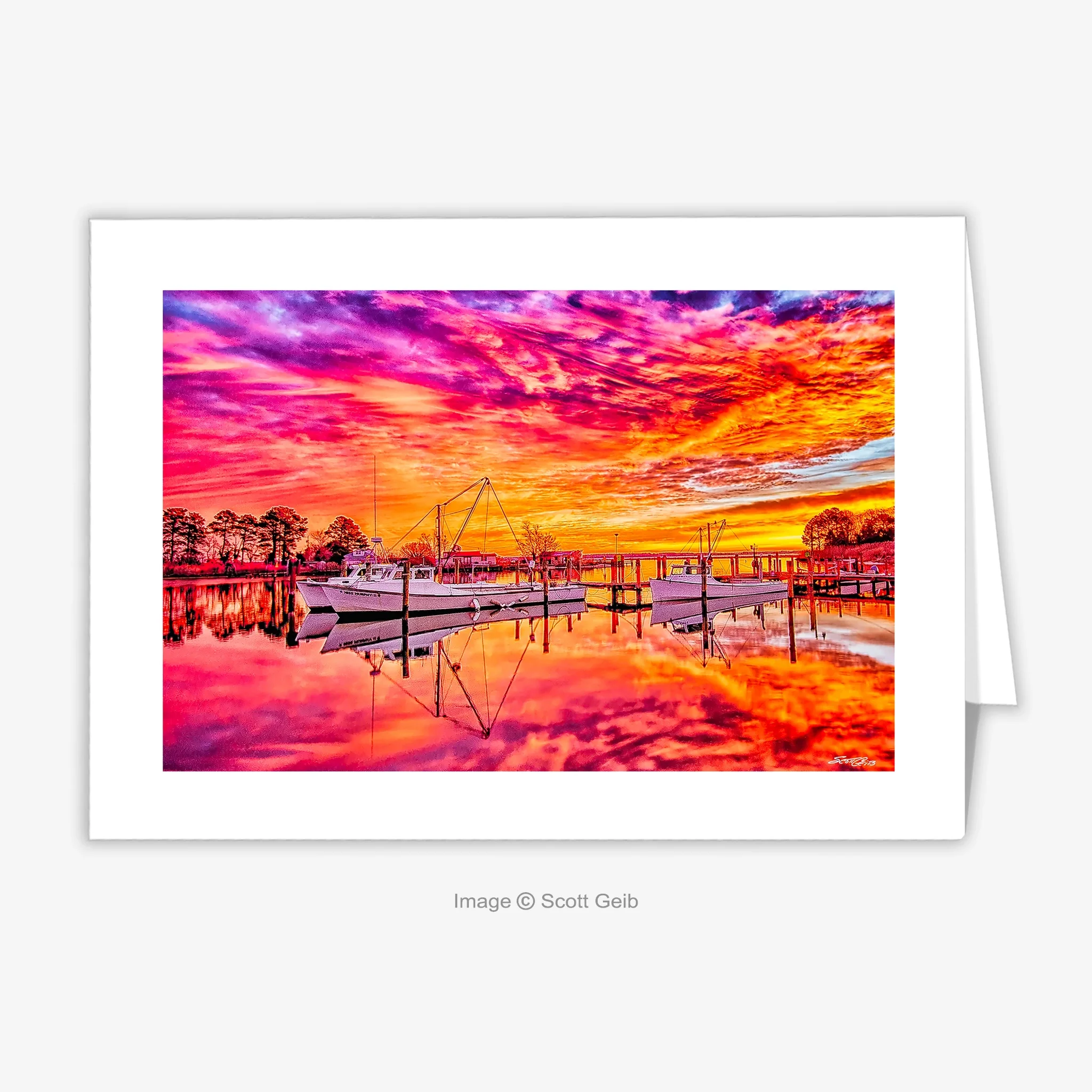 Cobb Island Harbor Note Card - Image 2
