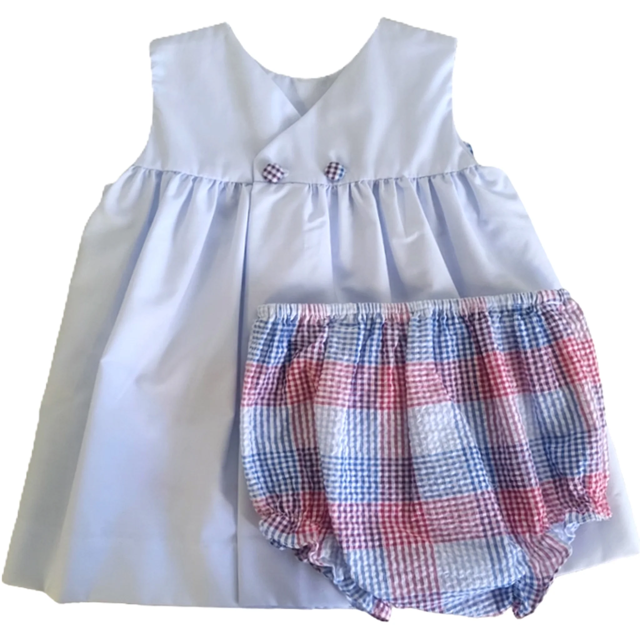 Crab Applique Baby Sun Dress with Bloomers - Image 2