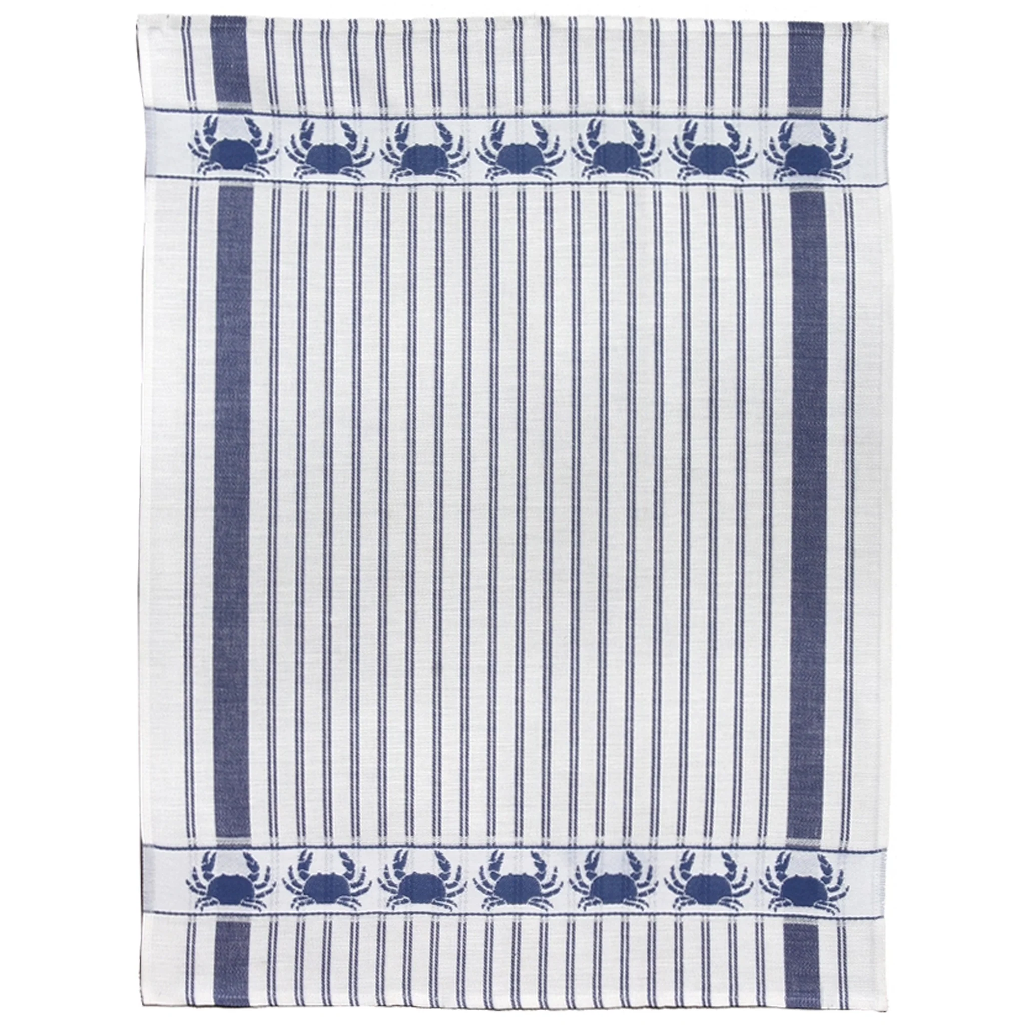 Crab Linen Blend Kitchen Towel - Blue or Red - Image 2