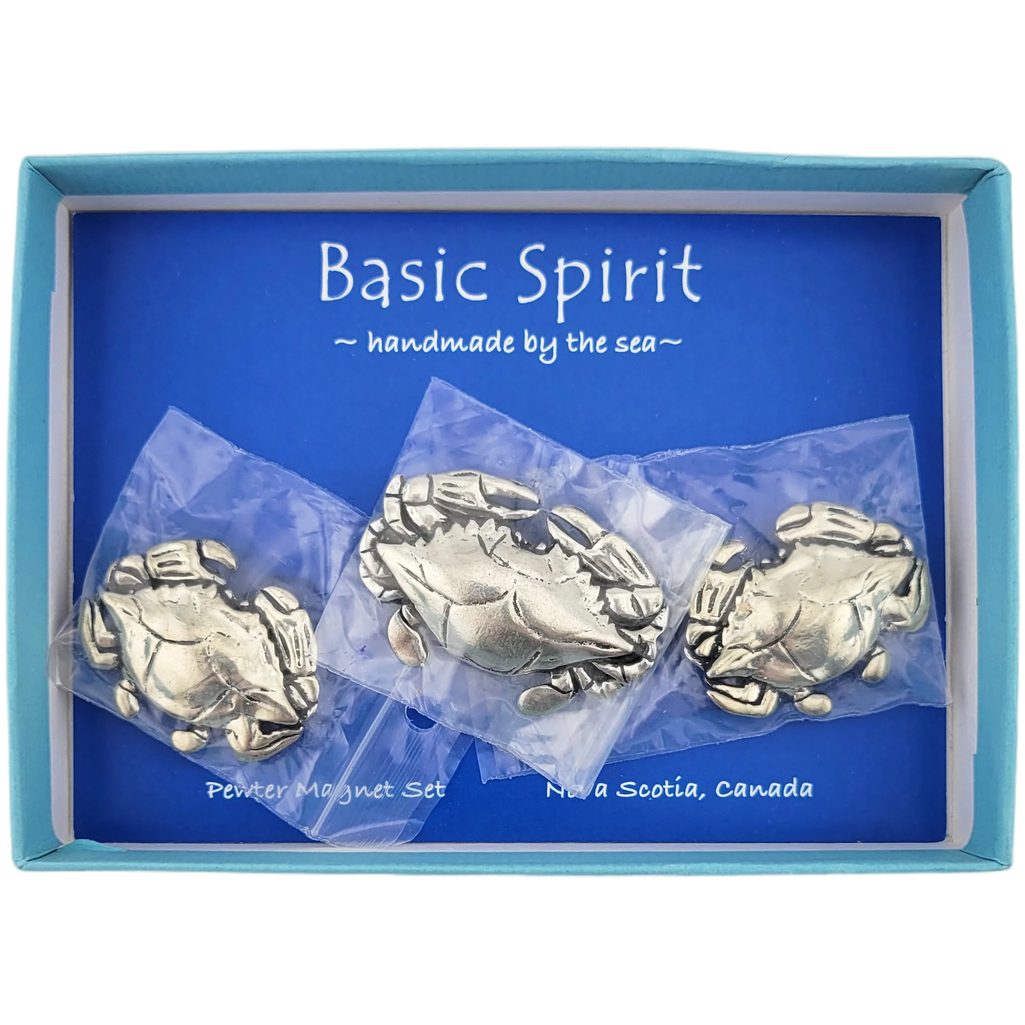 Crab Pewter Magnets Boxed Set of 3 - Image 2
