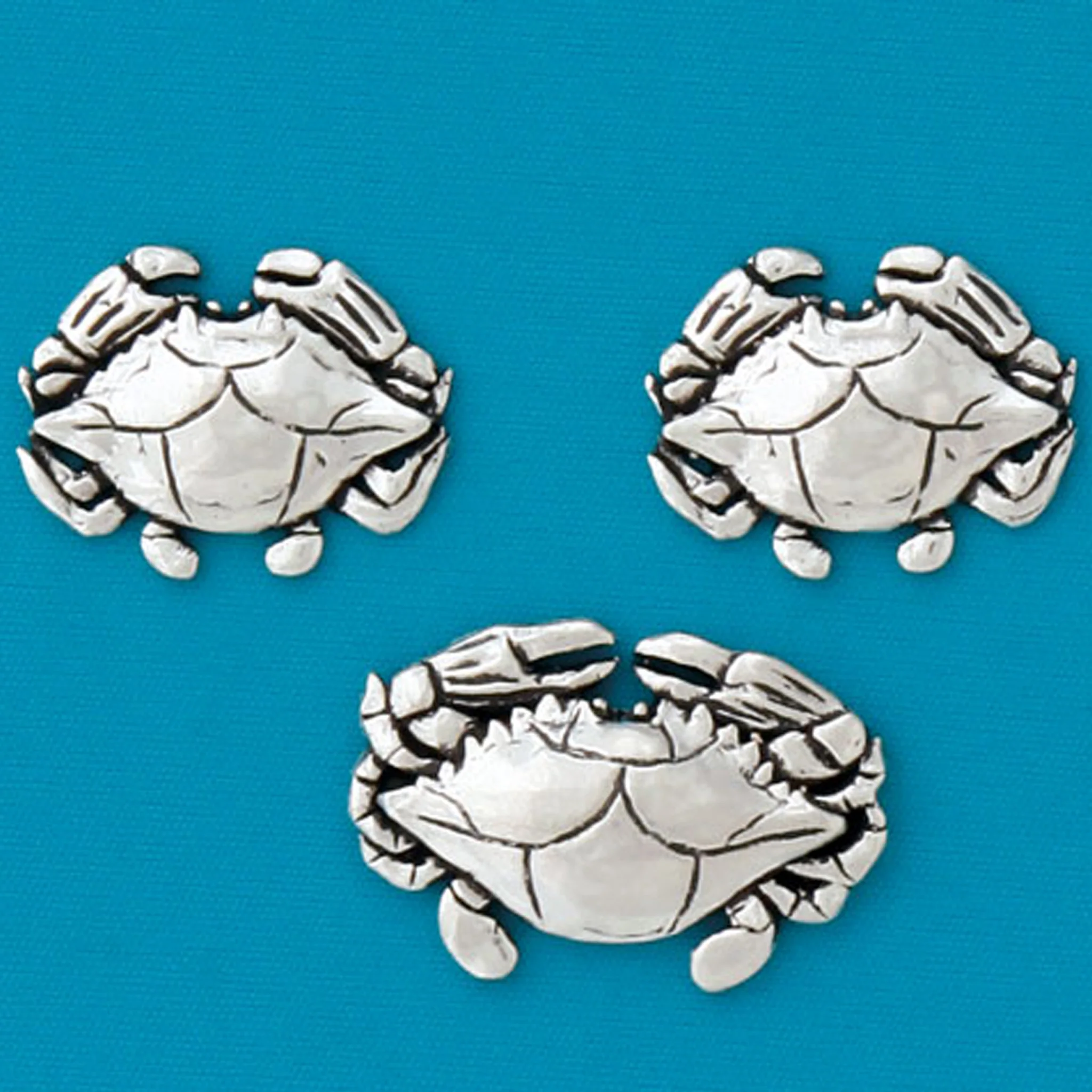 Crab Pewter Magnets Boxed Set of 3 - Image 3