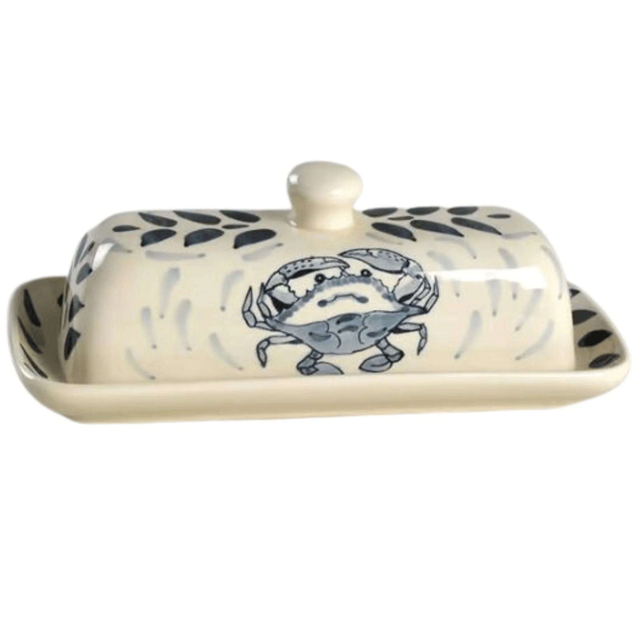 Crab Pottery Butter Dish