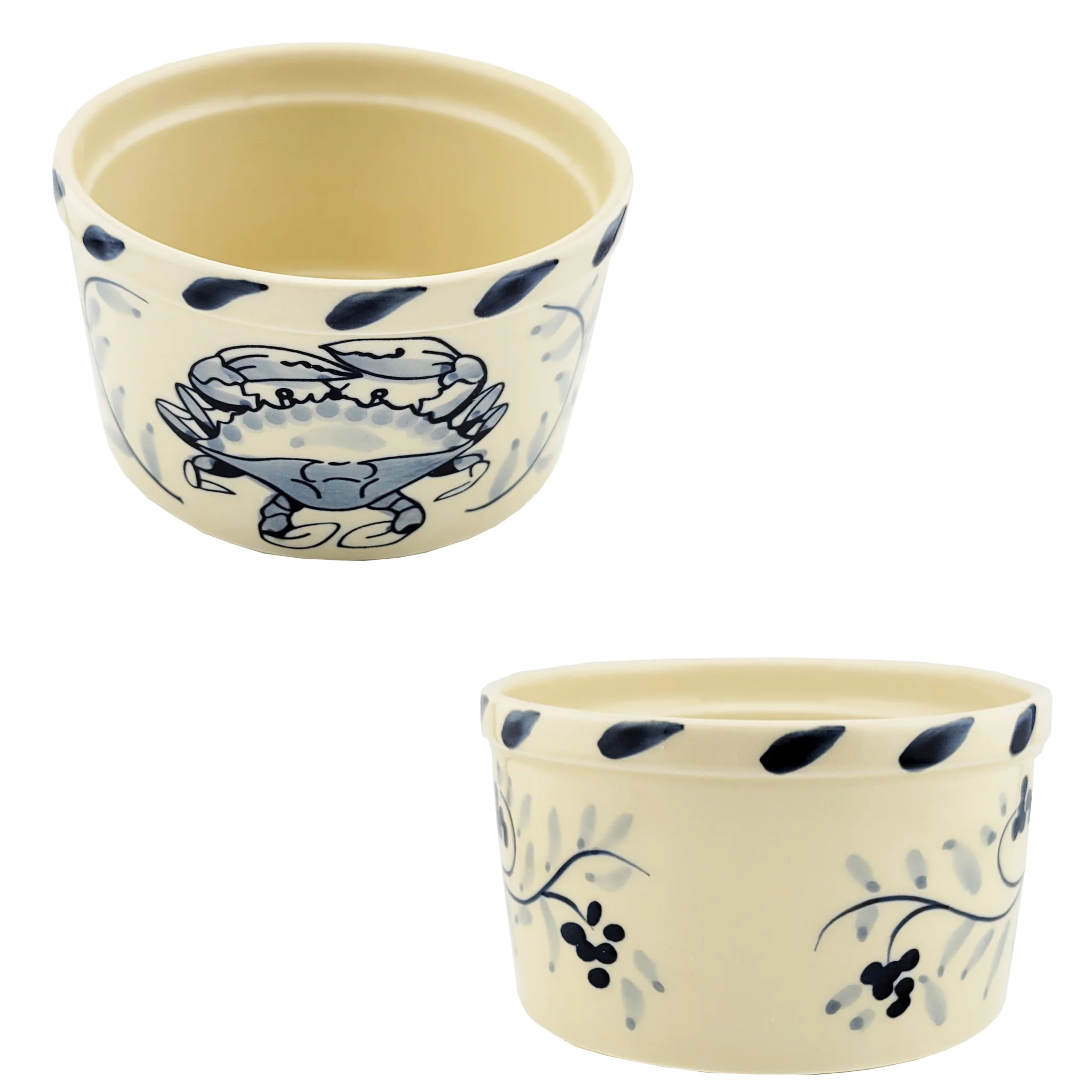 Crab Pottery Ramekin Small 3" - Image 2