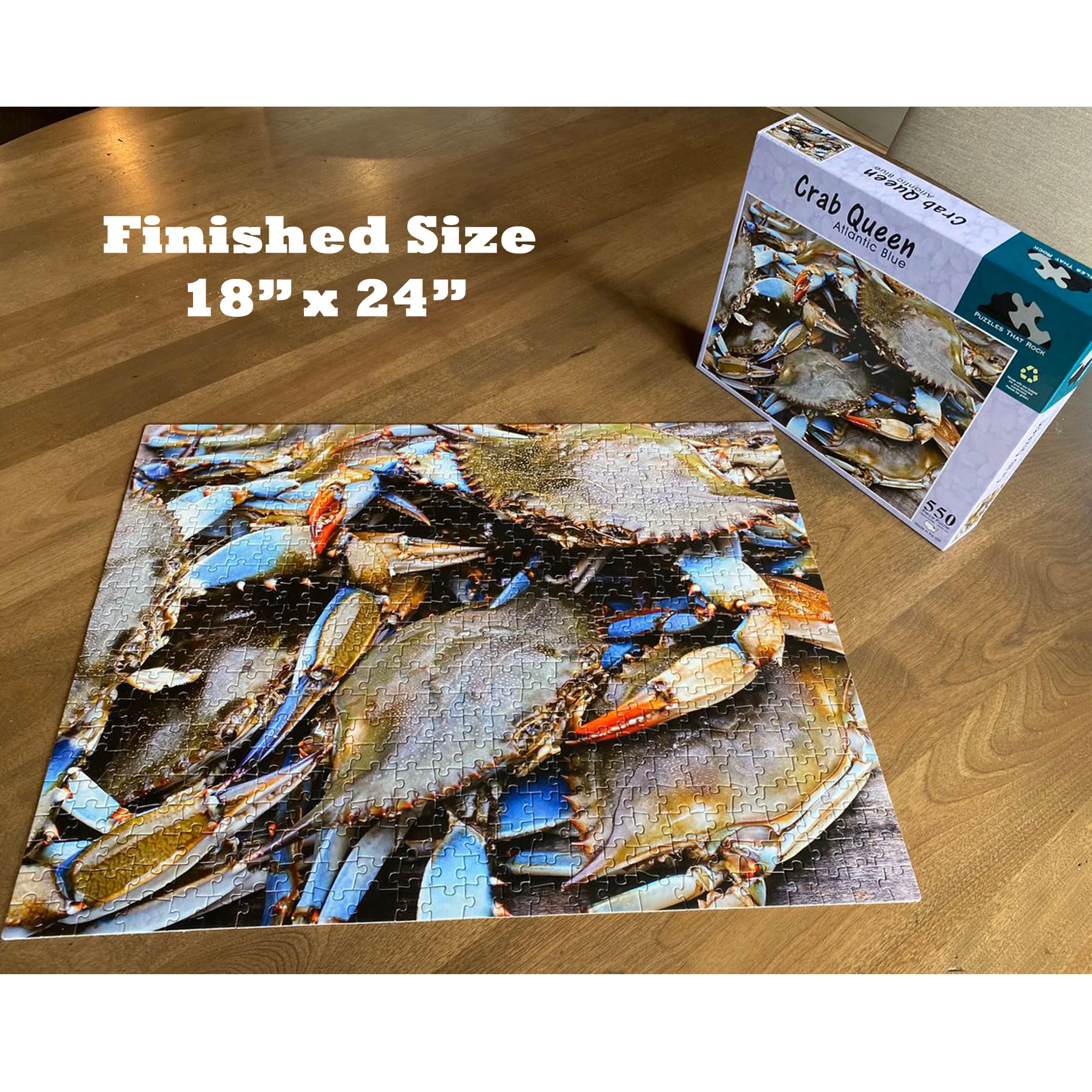 Crab Queen Blue Crab Photo 550 Piece Puzzle - Image 2