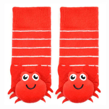Crab Rattle Baby Socks - Image 2