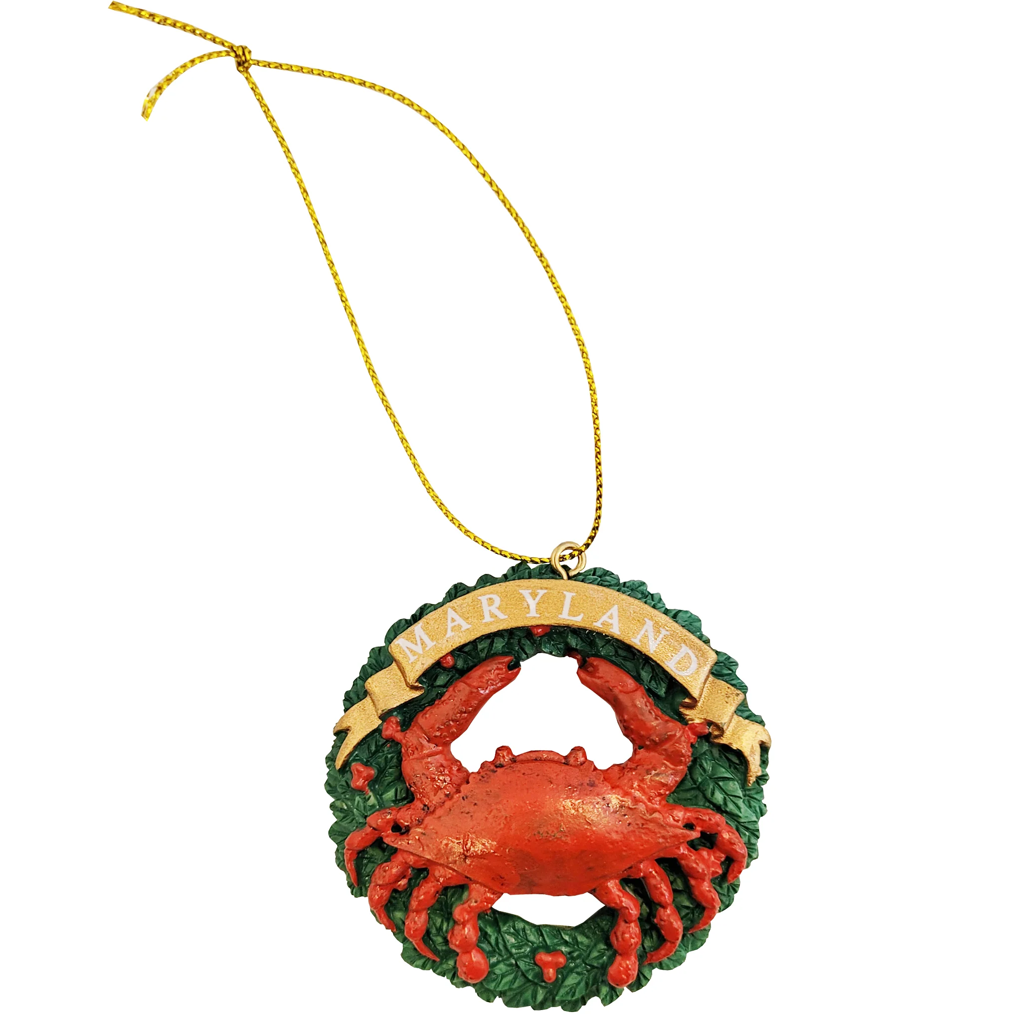 Red Crab Wreath Resin Ornament - Image 2