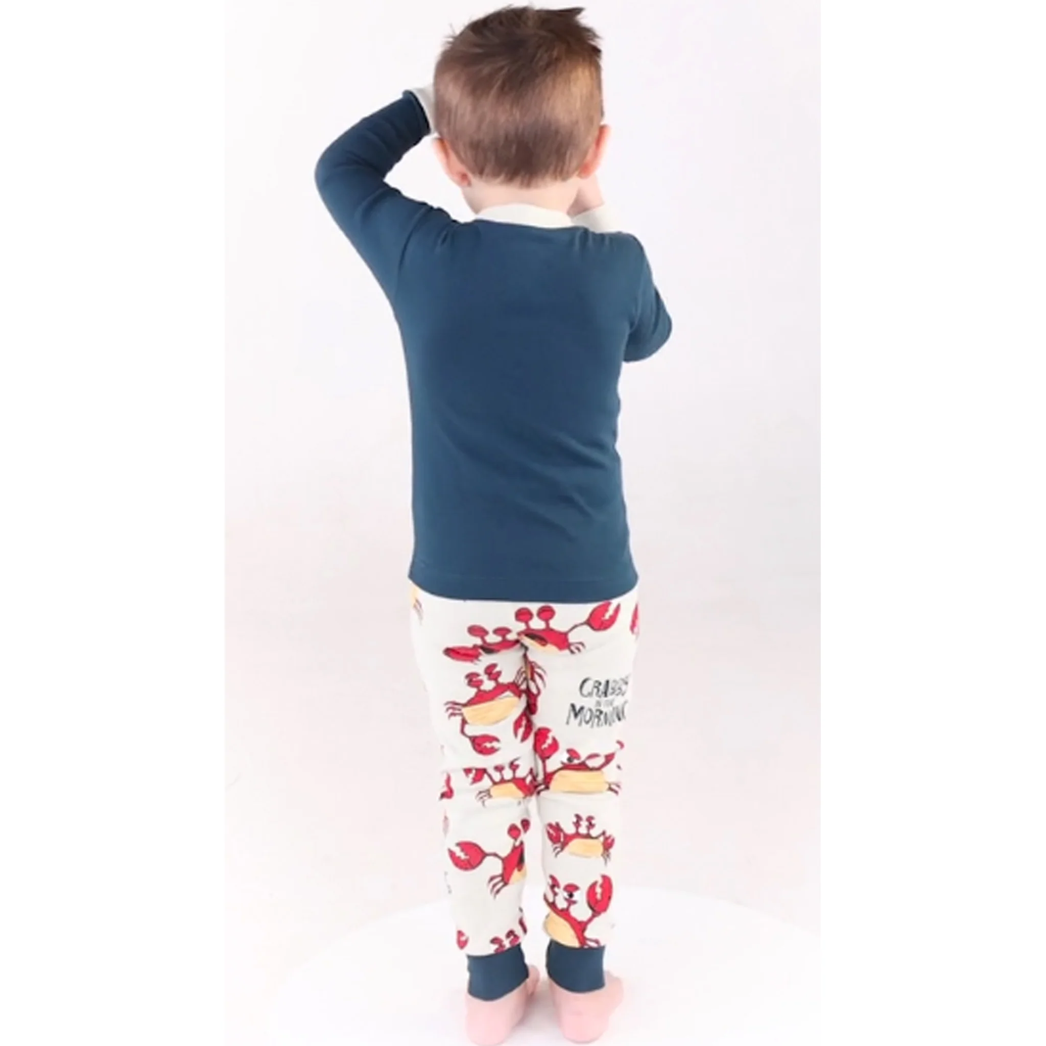 Crabby In The Morning 2 Piece Toddler Pajama Set - Image 5