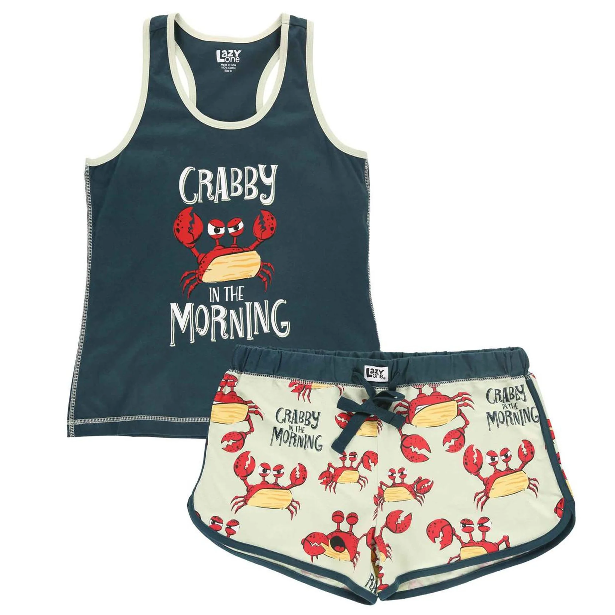 Crabby In The Morning Women's Pajama Shorts - Image 7