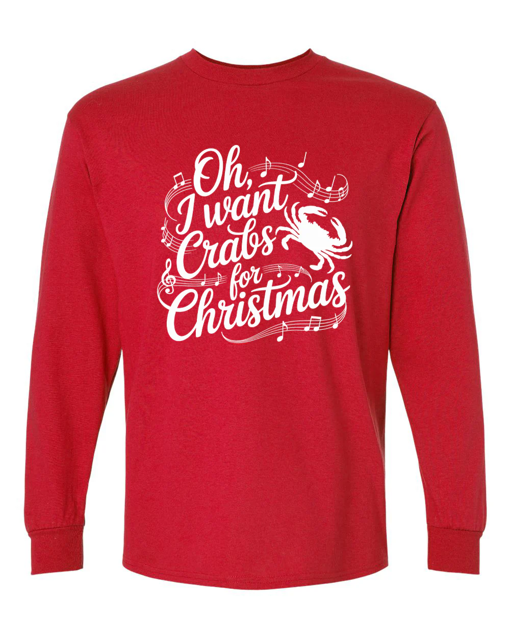 Crabs For Christmas Long Sleeve T-Shirt