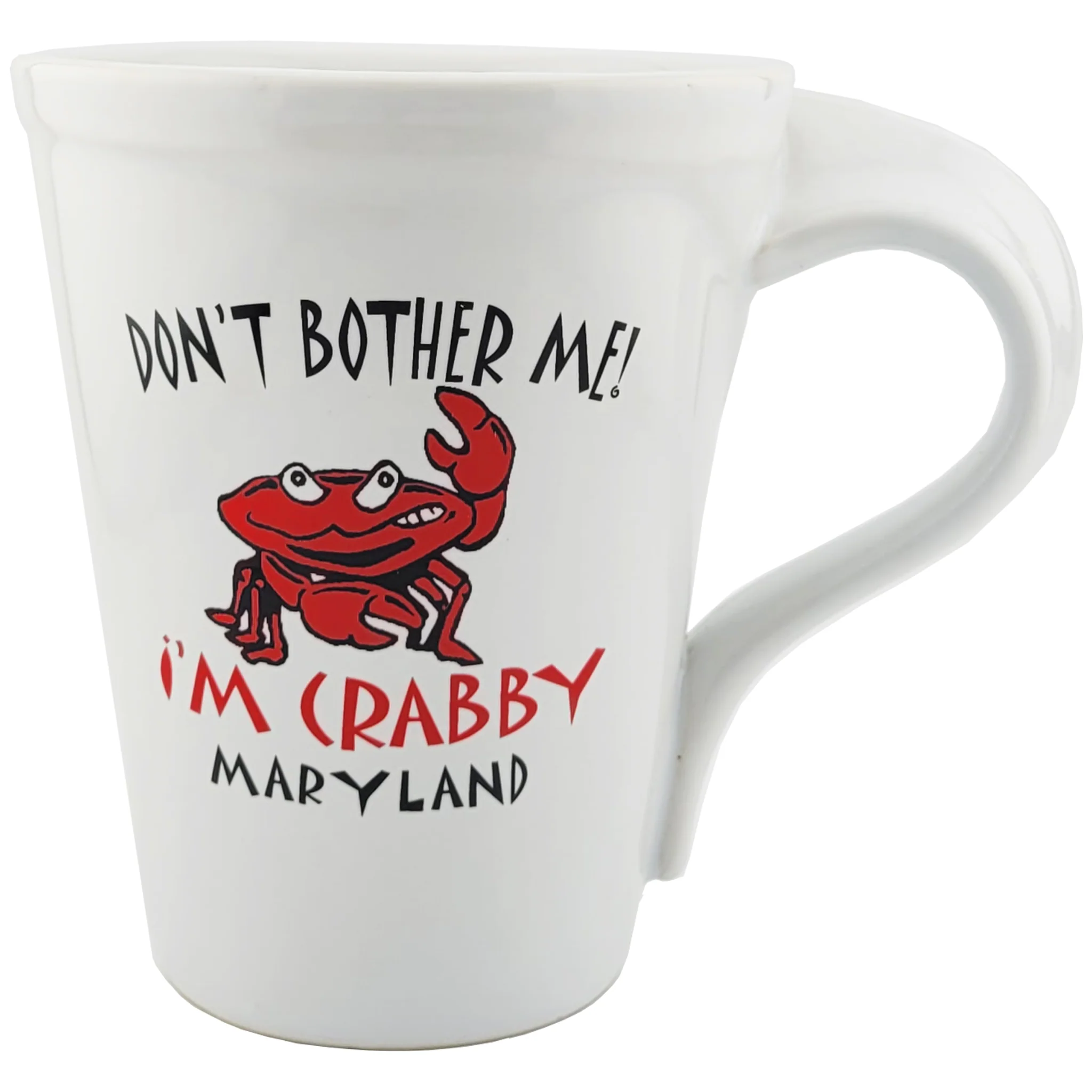 Don't Bother Me I'm Crabby Plume Handle Coffee Mug